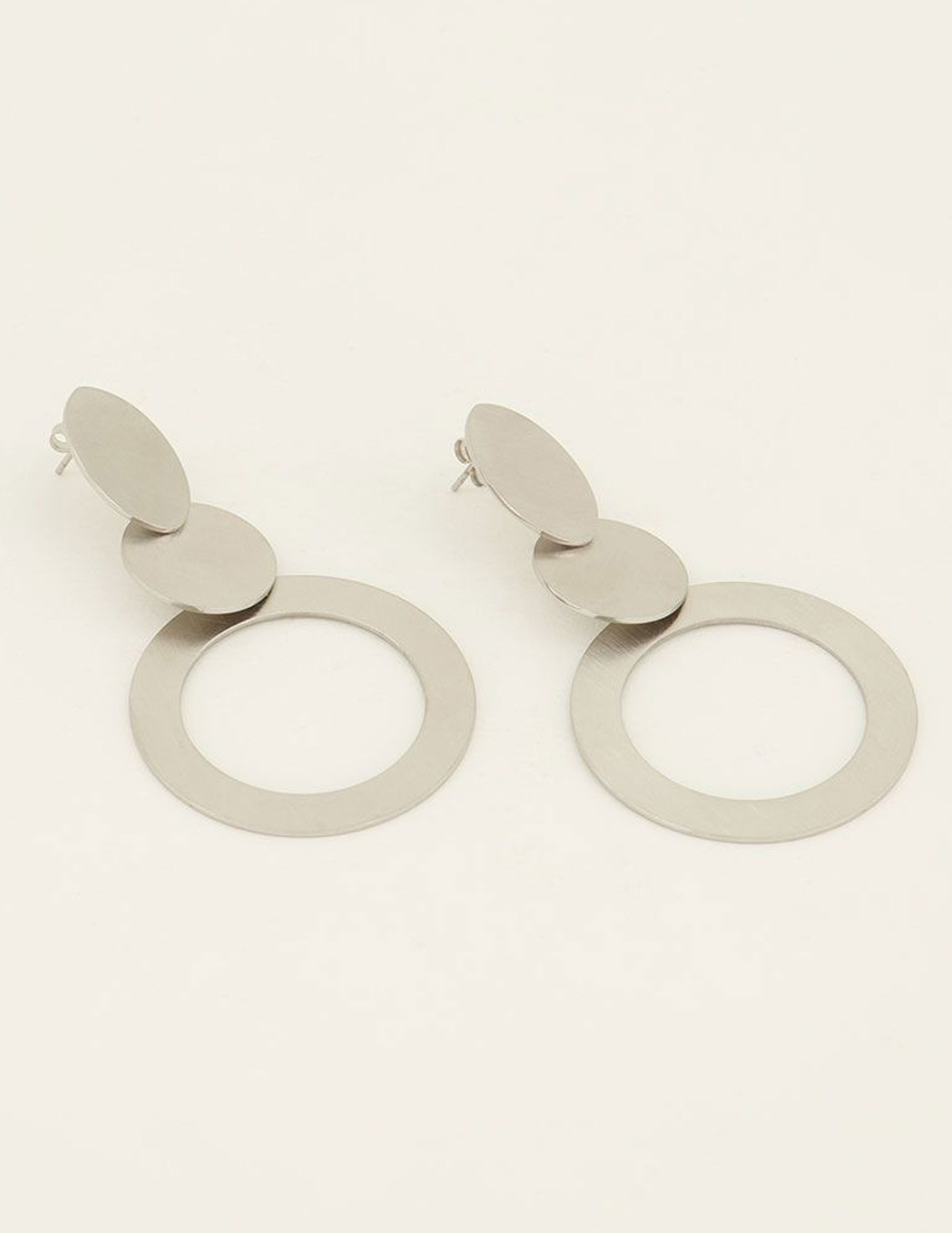 My Jewellery Statement oorbellen rond MJ08196 Zilver