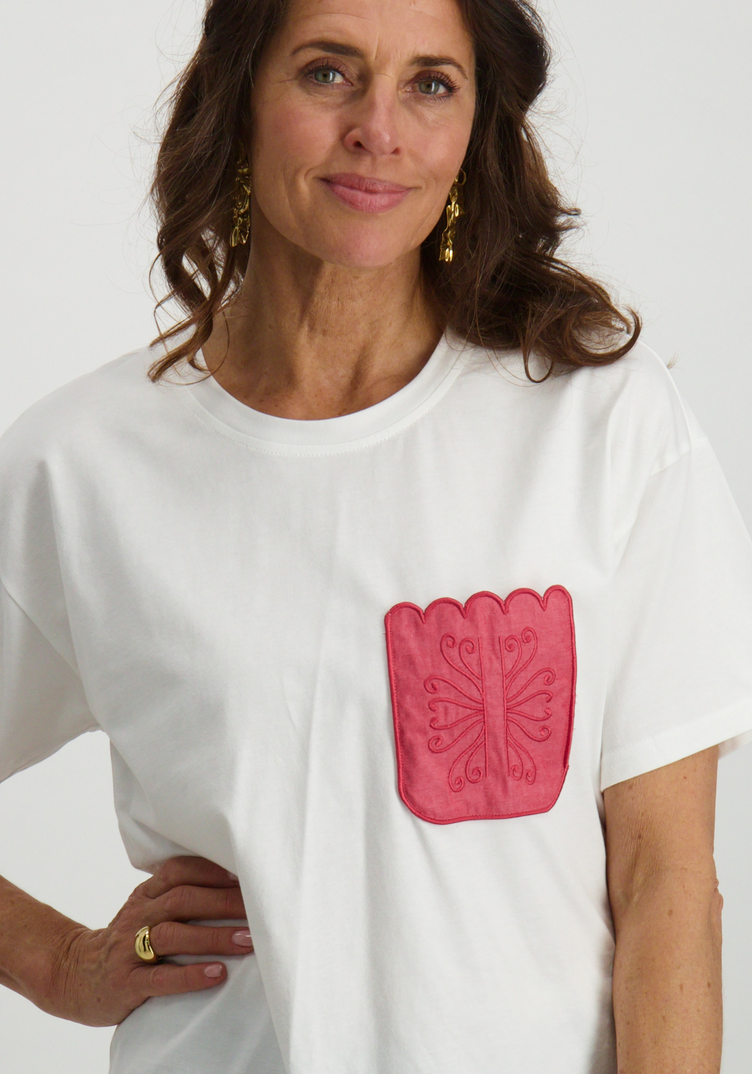 Vero moda T-shirt Dambra 10330122 Wit