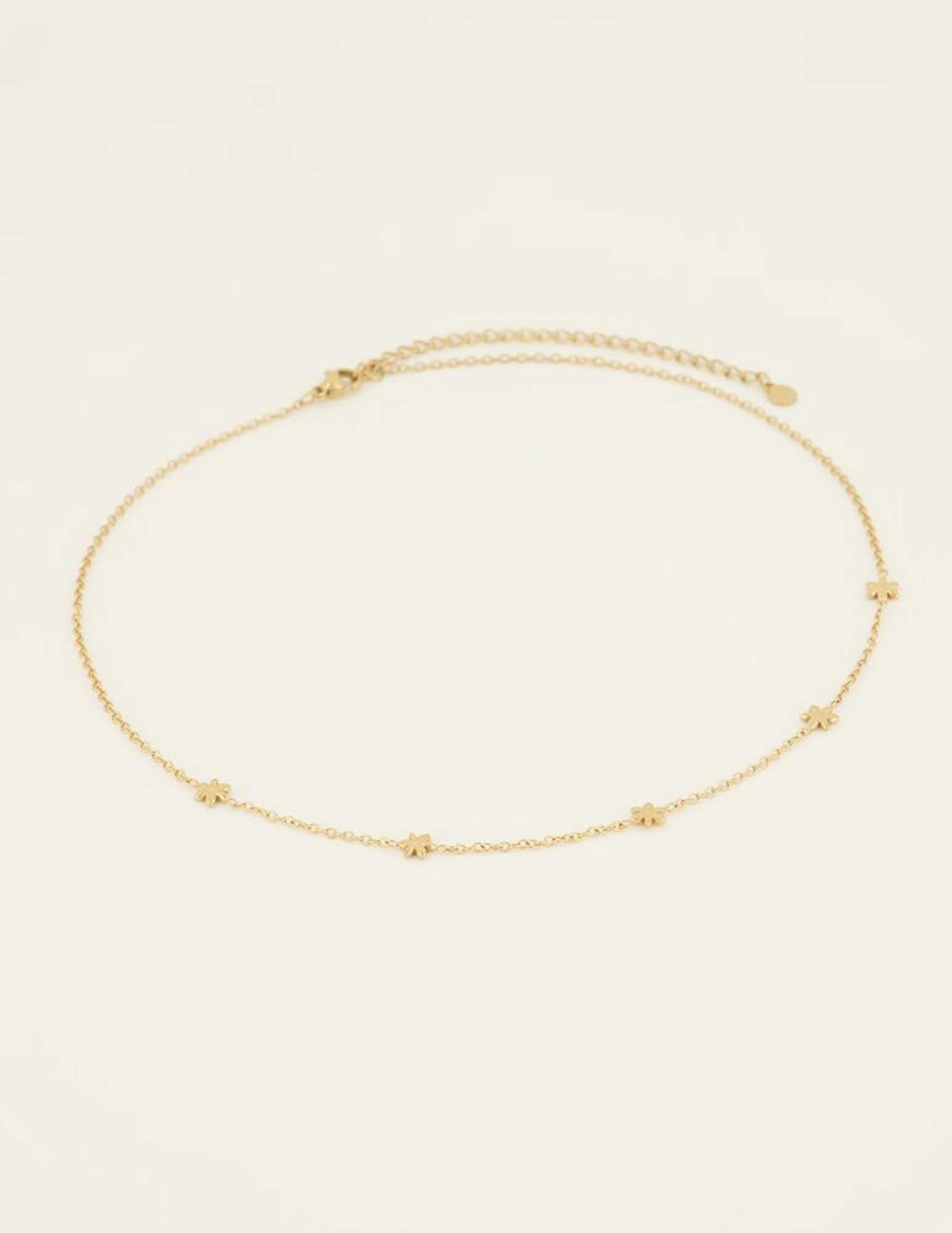 My Jewellery Ketting met bloemen MJ07964 Goud