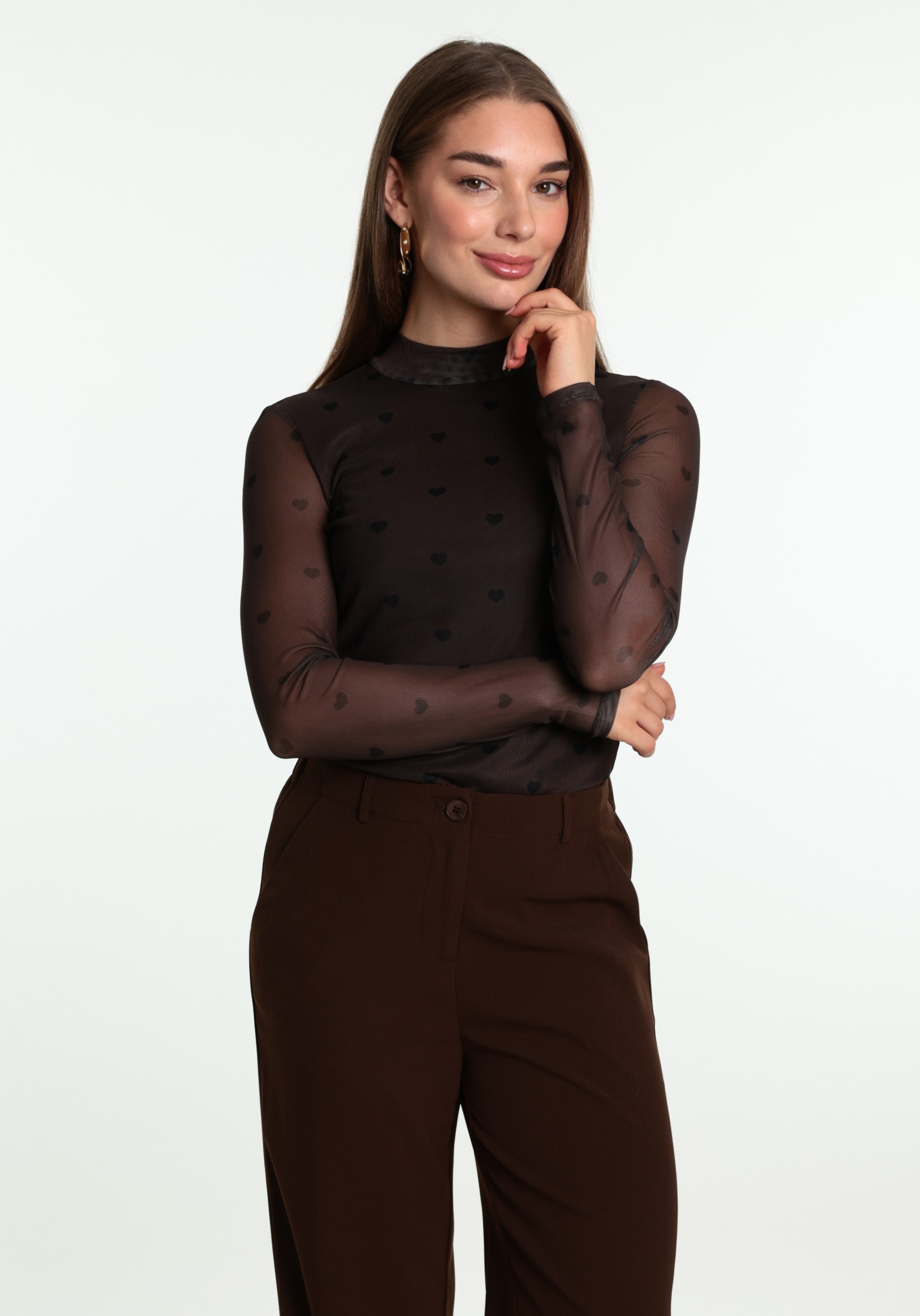 ONLY Meshtop Erica 15141298 Bruin