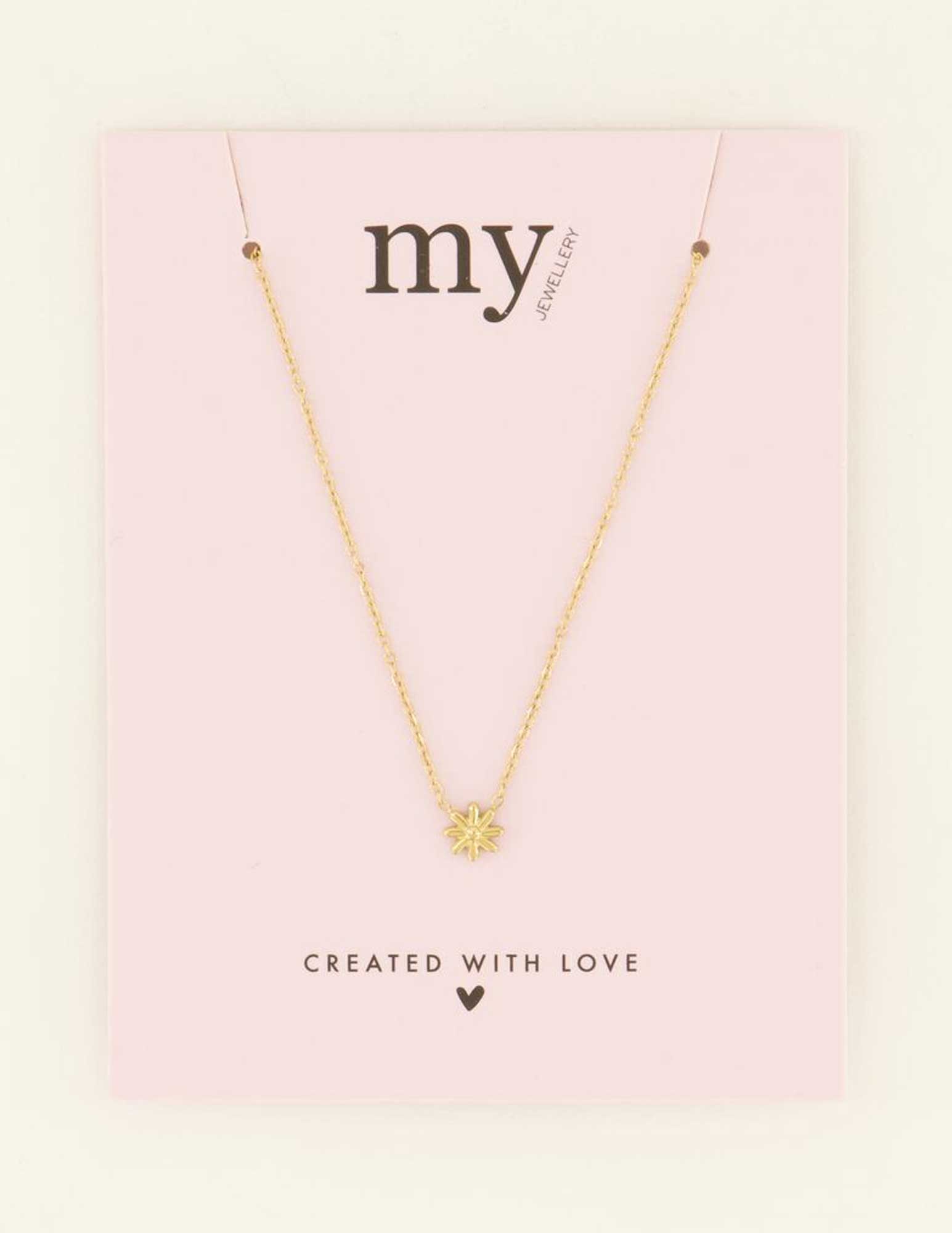My Jewellery Ketting met bloem MJ08747 Goud