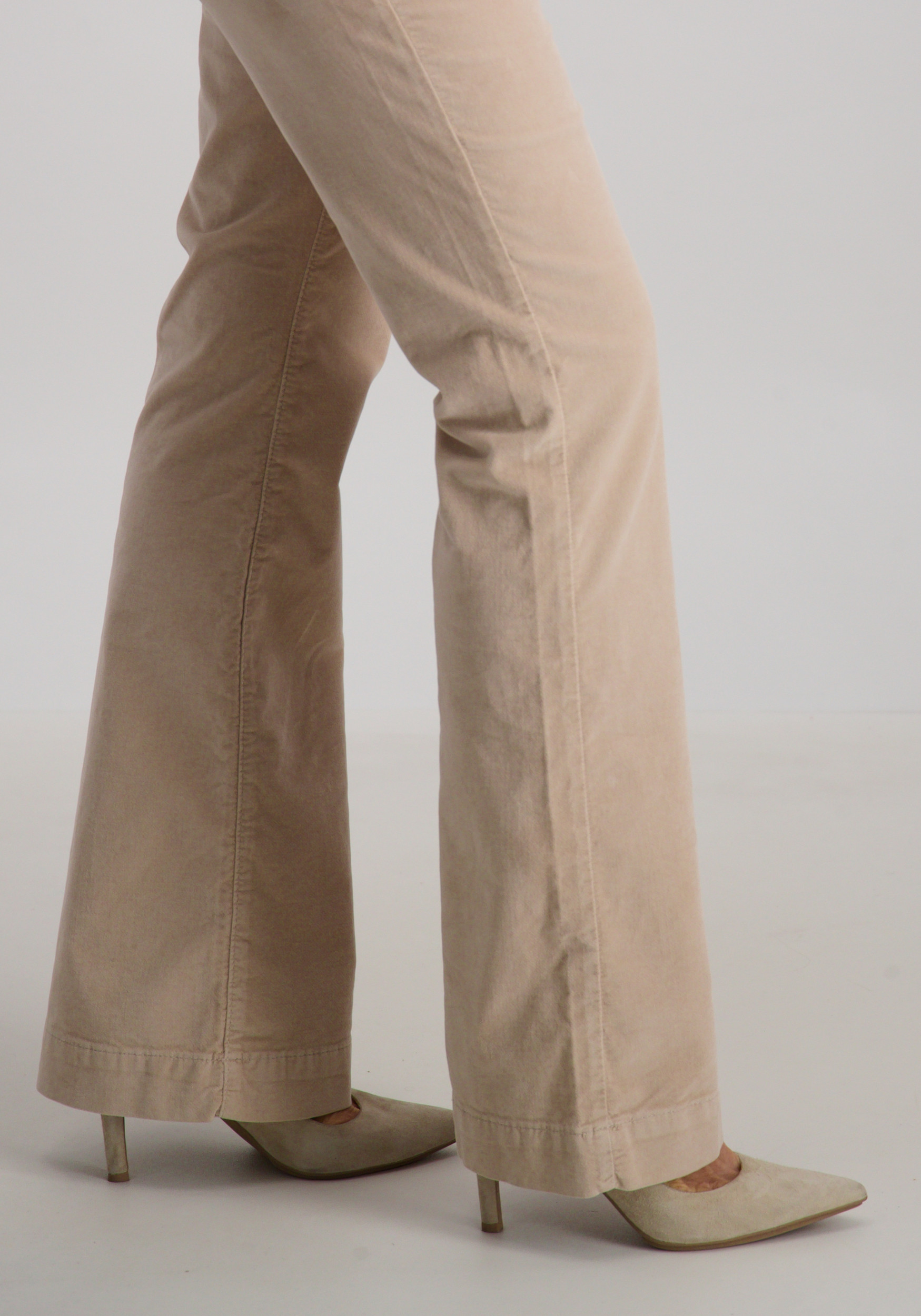 Para Mi Broek Jade velvet FW251.105070 Beige