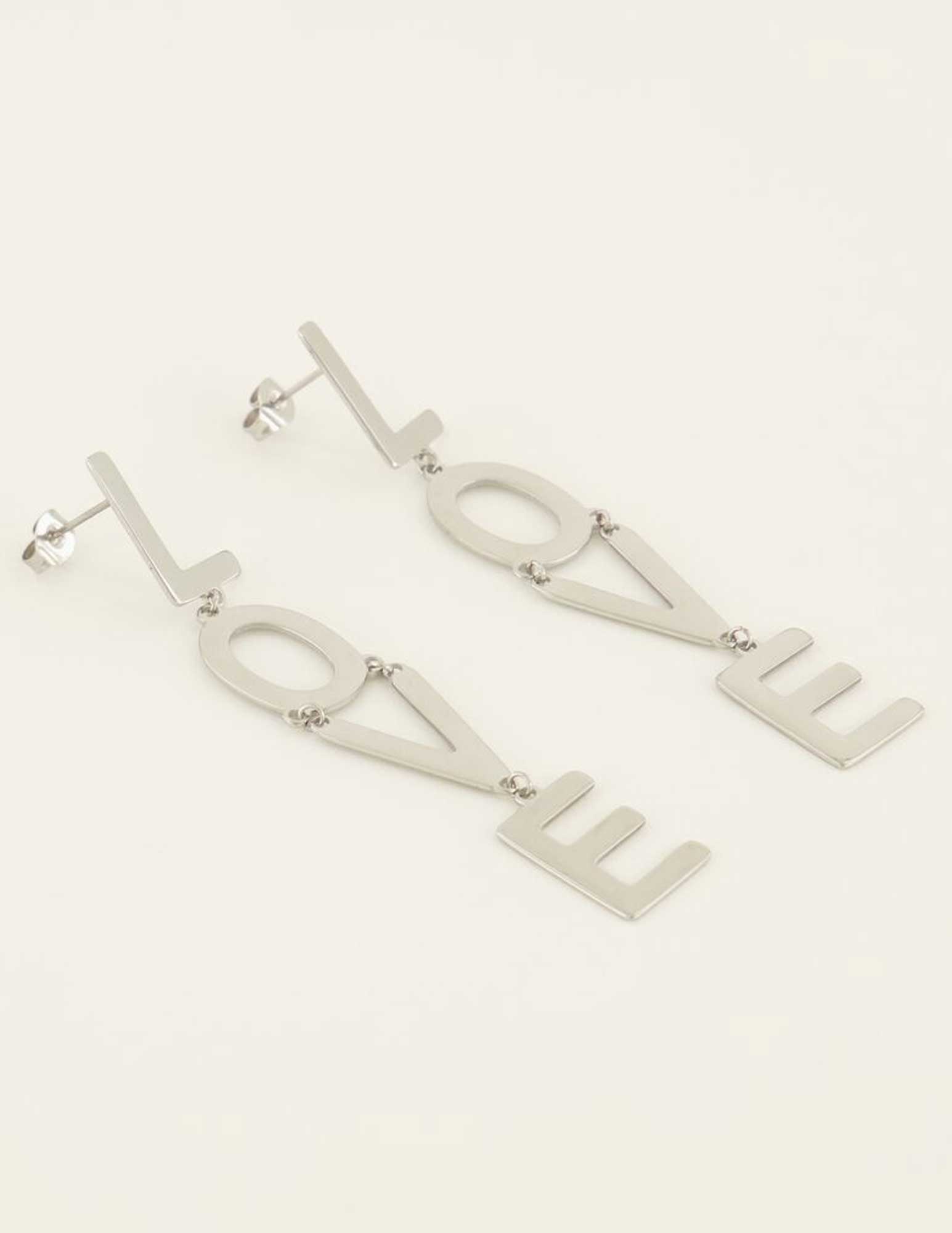 My Jewellery Statement oorbellen Love MJ08375 Zilver