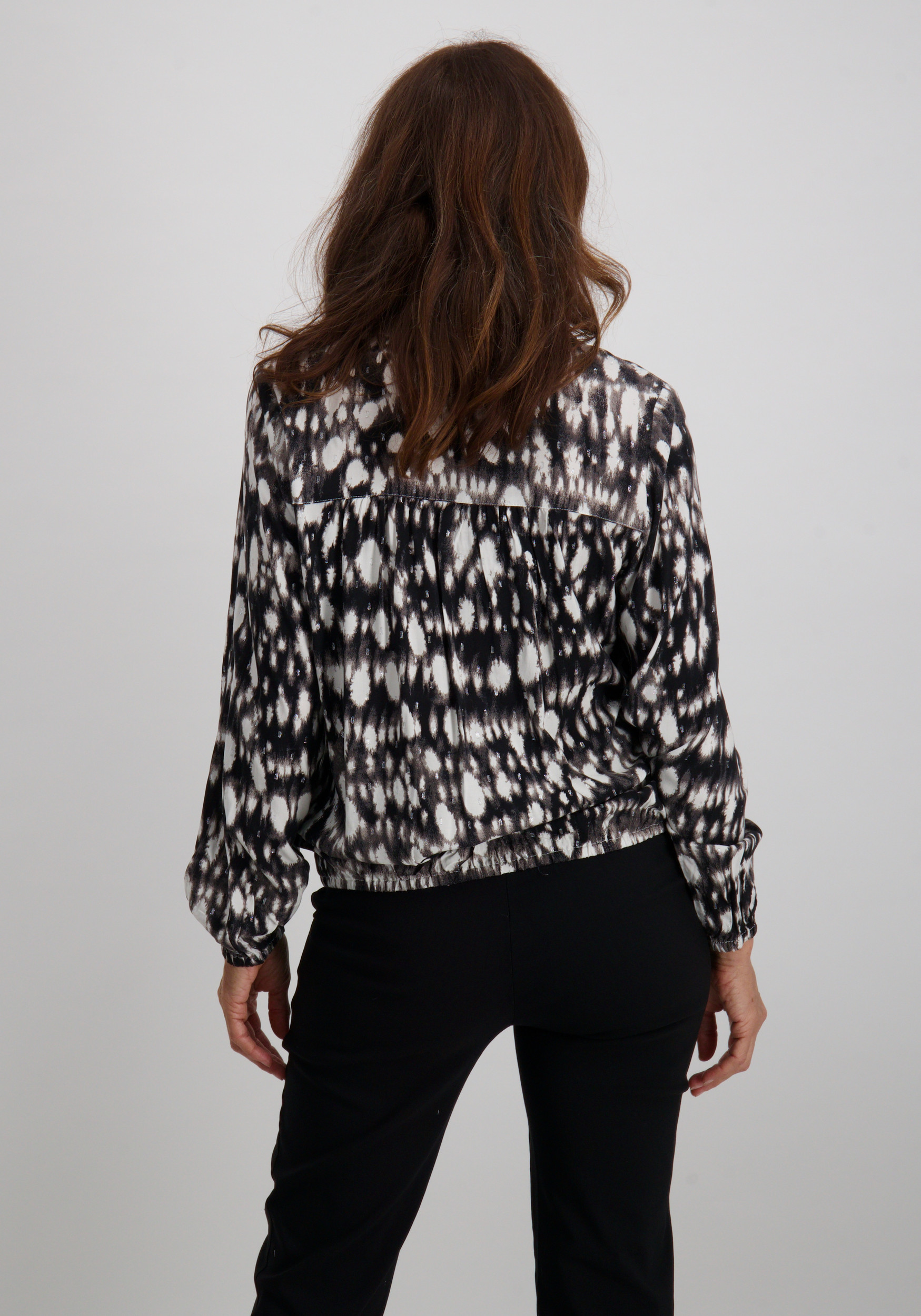 Tramontana Blouse louded dots C39-18-301 Zwart/Wit