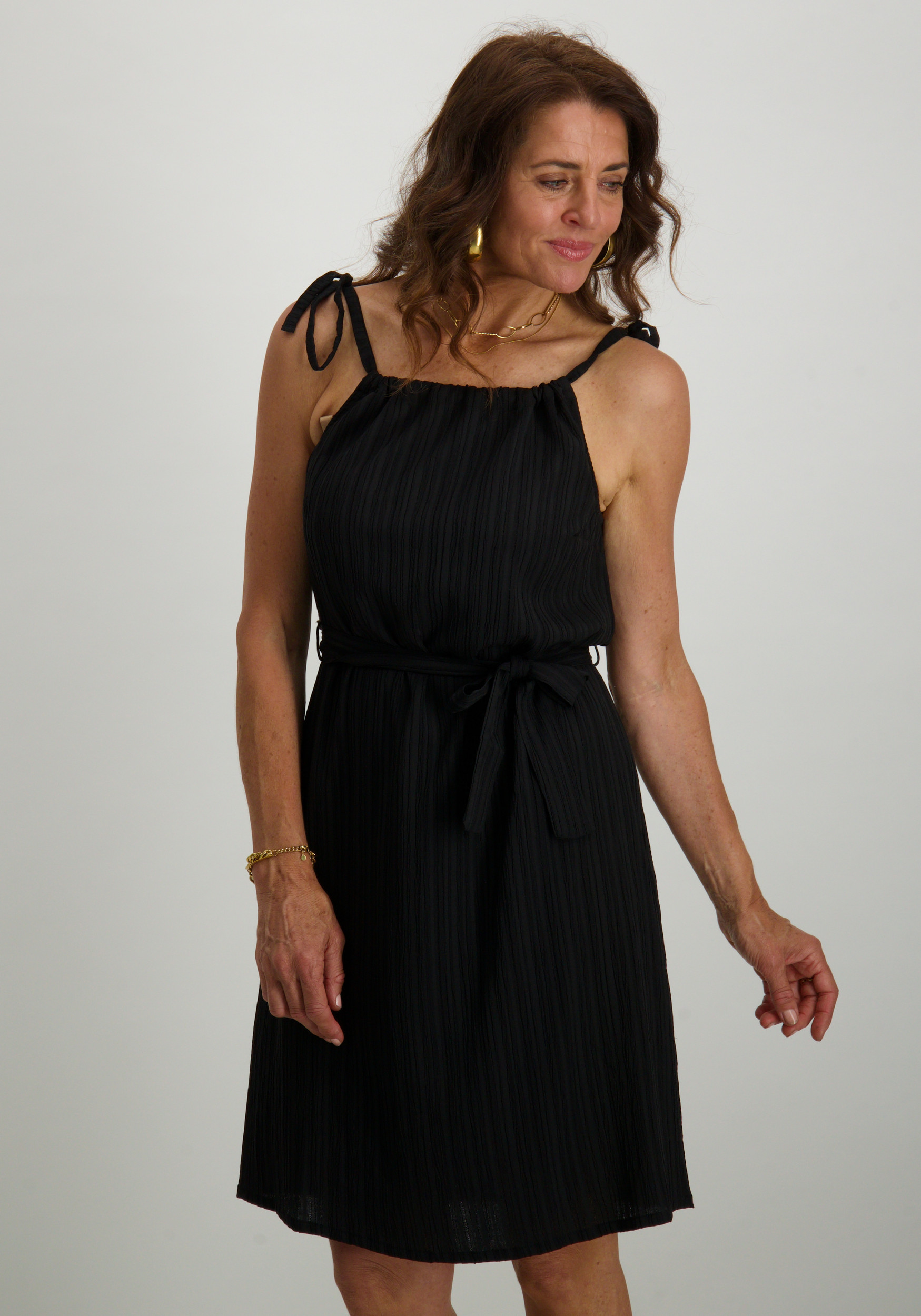 Tramontana Jurk Crinkled S01-16-502 Zwart