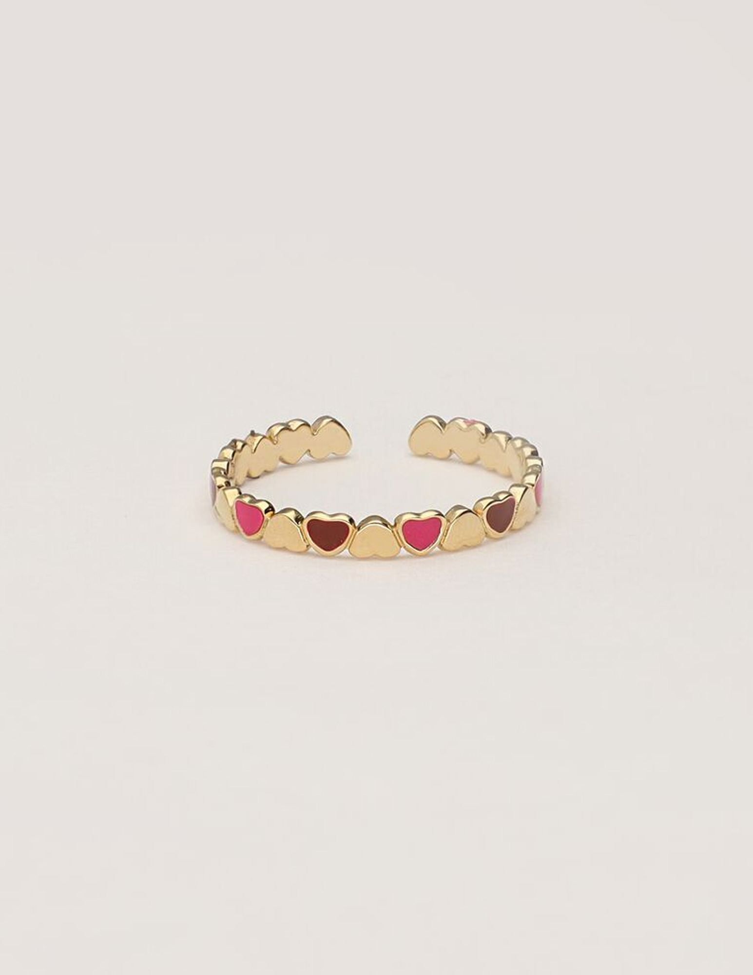 My Jewellery Vintage ring rode hartjes MJ11242 Goud