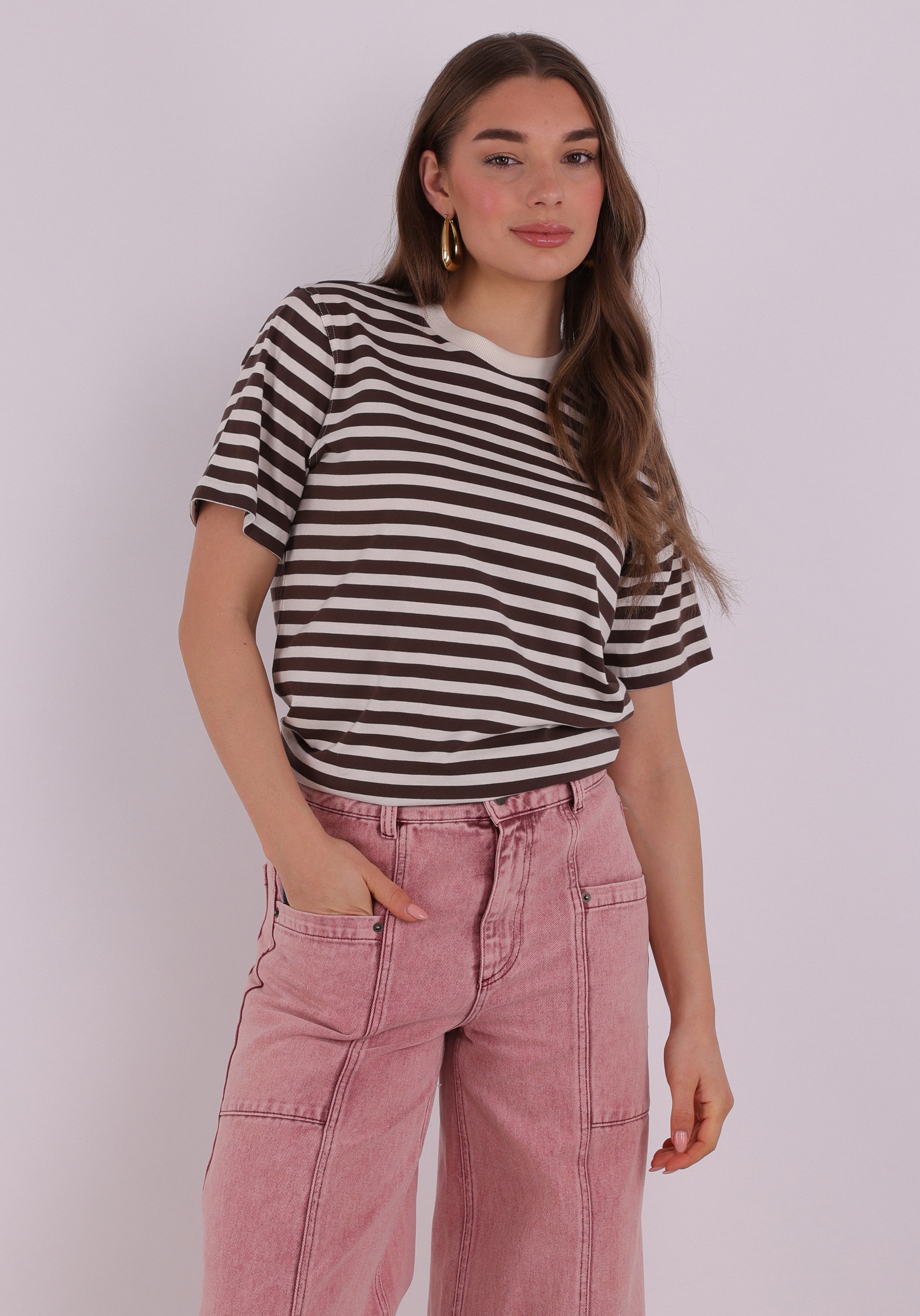 Only T-shirt Livina 15272227 Bruin