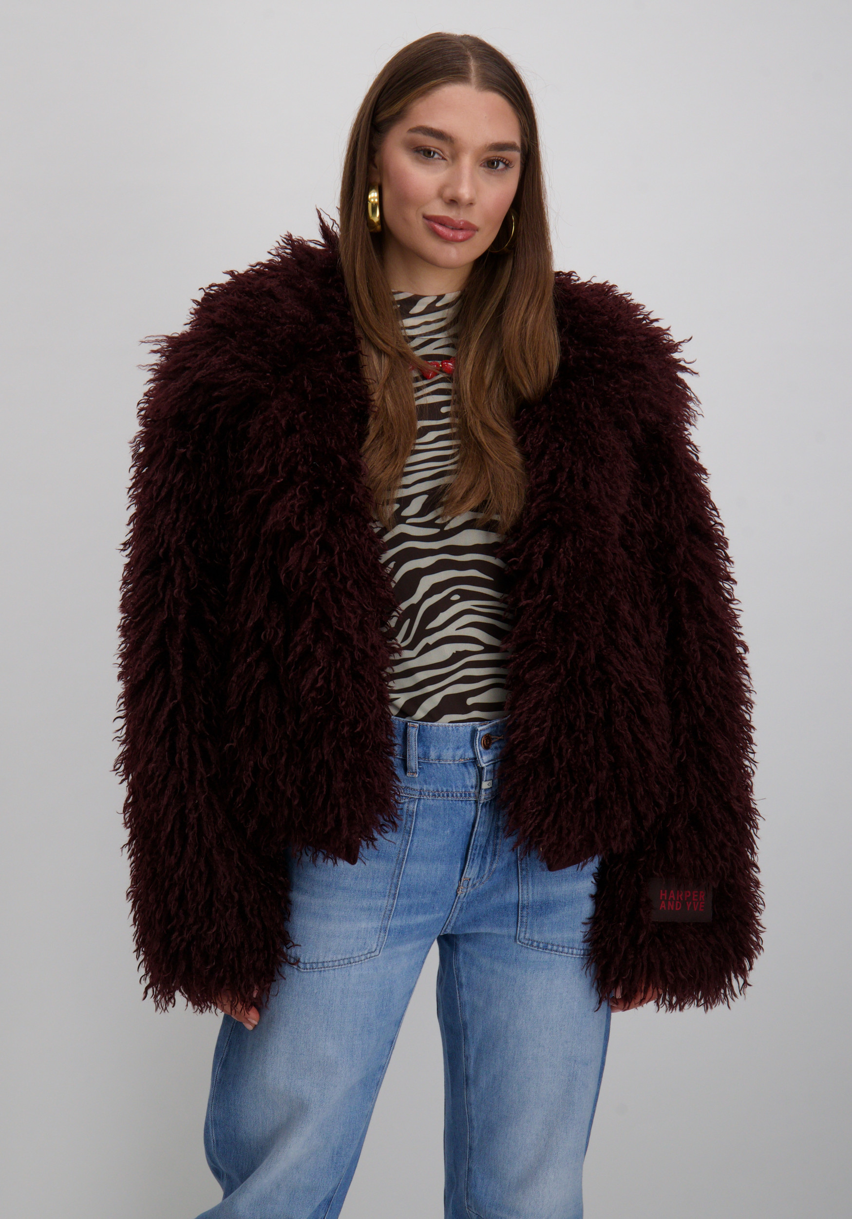 Harper & Yve Jacket Stacy AW25N206 Donker bruin