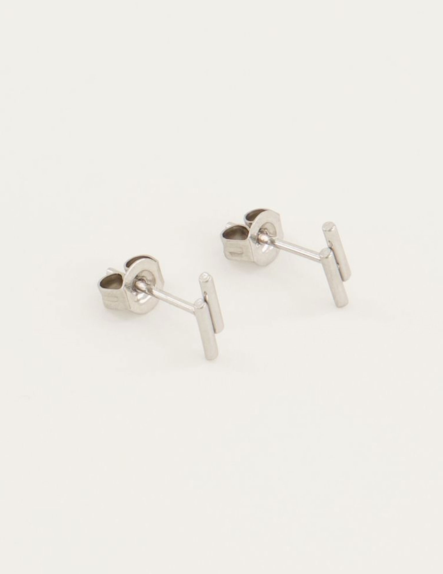 My Jewellery Studs dubbel staafjes MJ04760 Zilver