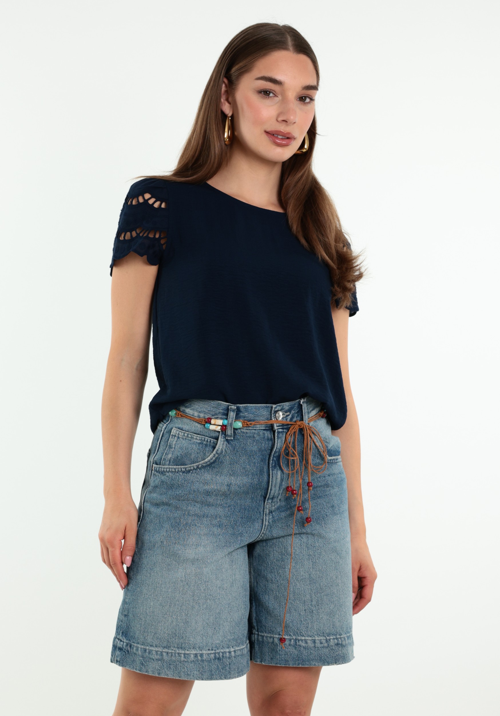 JDY Blouse Hannah 15312609 Donker blauw