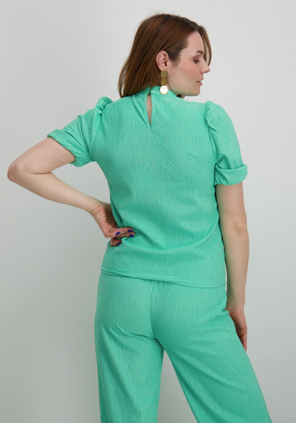 Amaya Amsterdam Blouse Lauren Turquoise