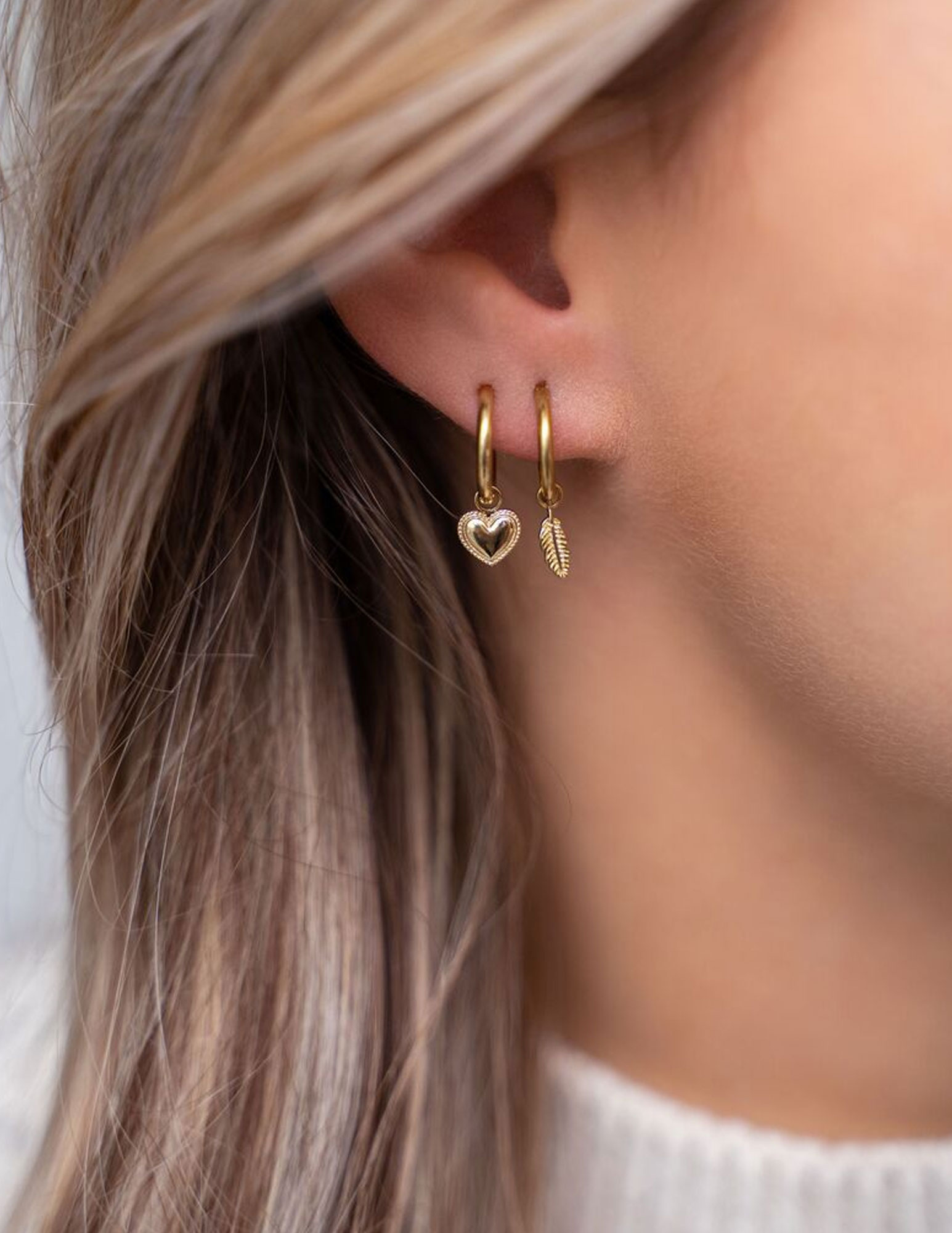 My Jewellery Oorbellen met hart MJ07727 Goud