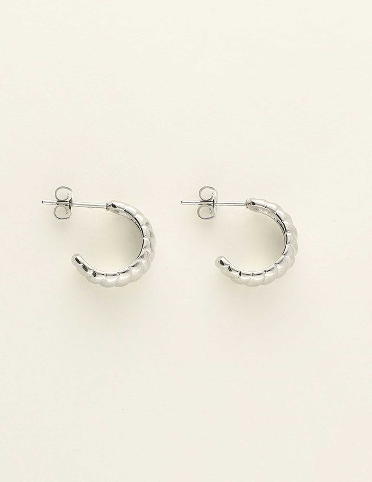 My Jewellery oorbellen met twist MJ09203 Zilver