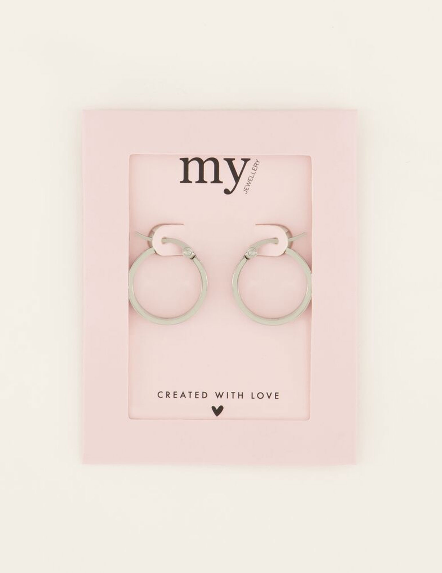 My Jewellery oorbellen gegraveerde hartjes MJ07495 Zilver