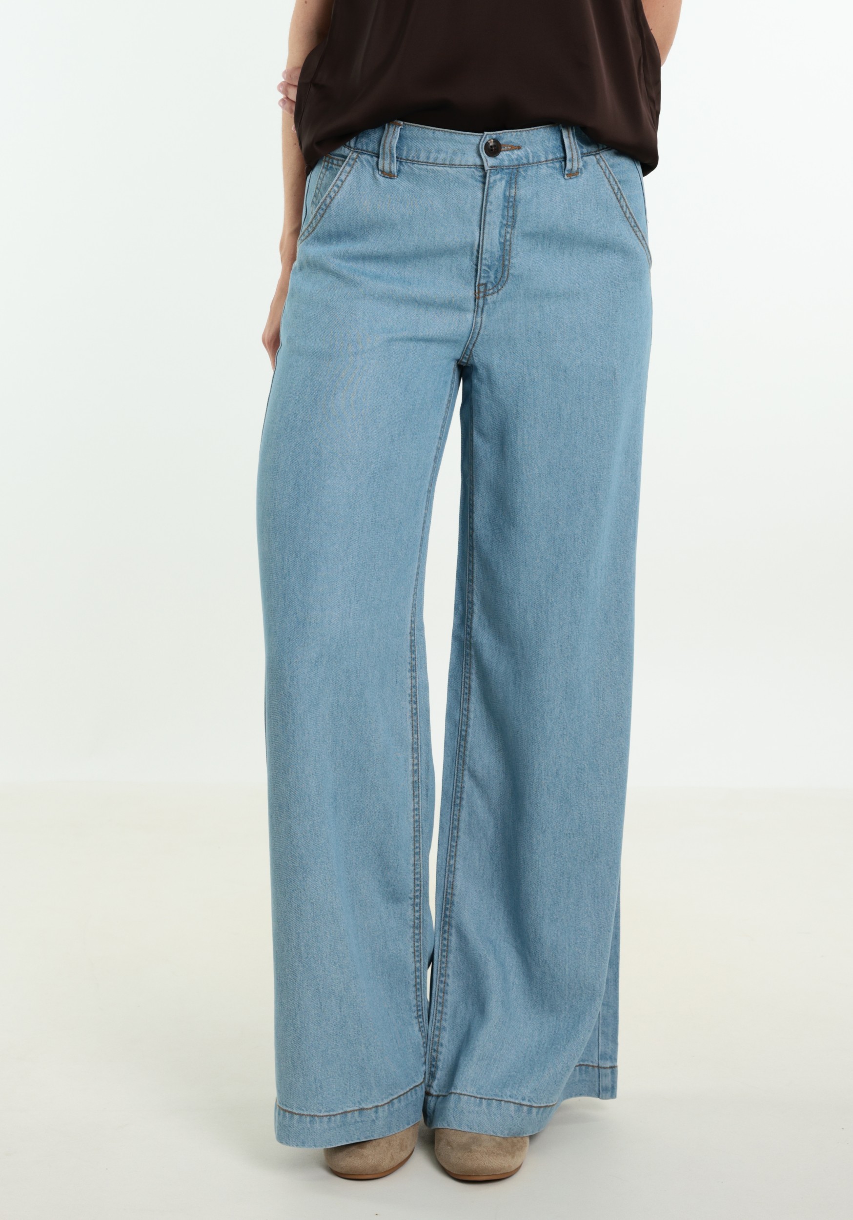 FREE|QUENT Broek Milo 208302 Licht blauw