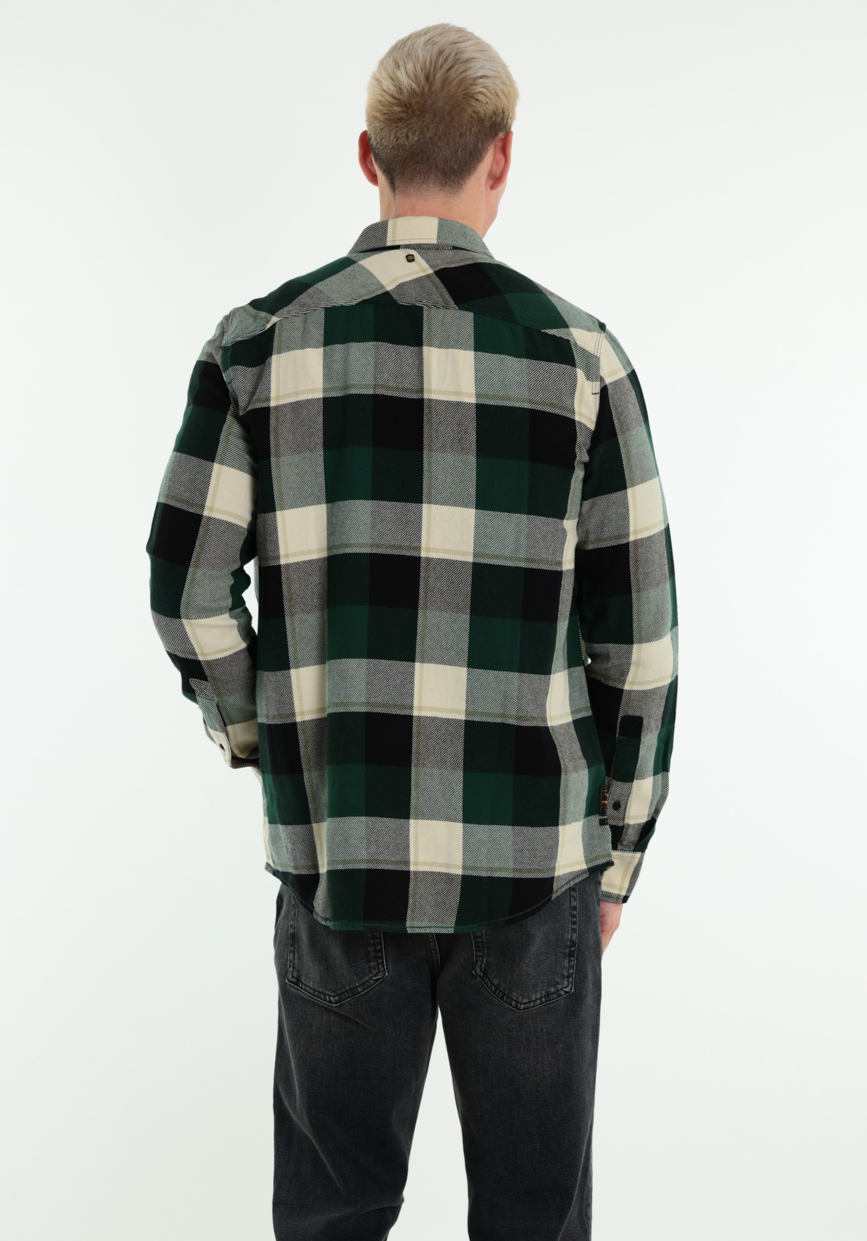 PME Legend Overhemd geruit PSI2409222 Groen