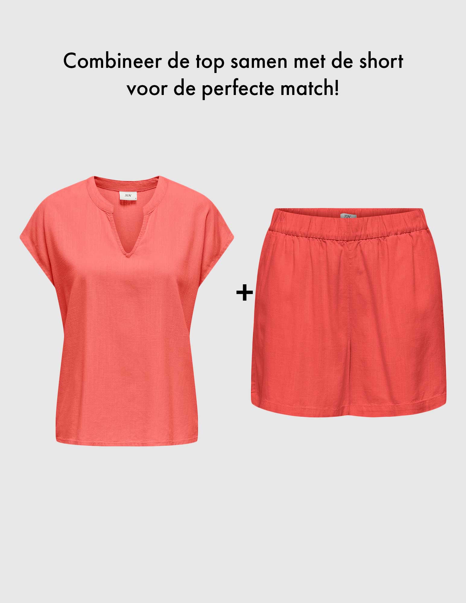 Jacqueline de jonge Short Caya linen 15346562 Donker Oranje