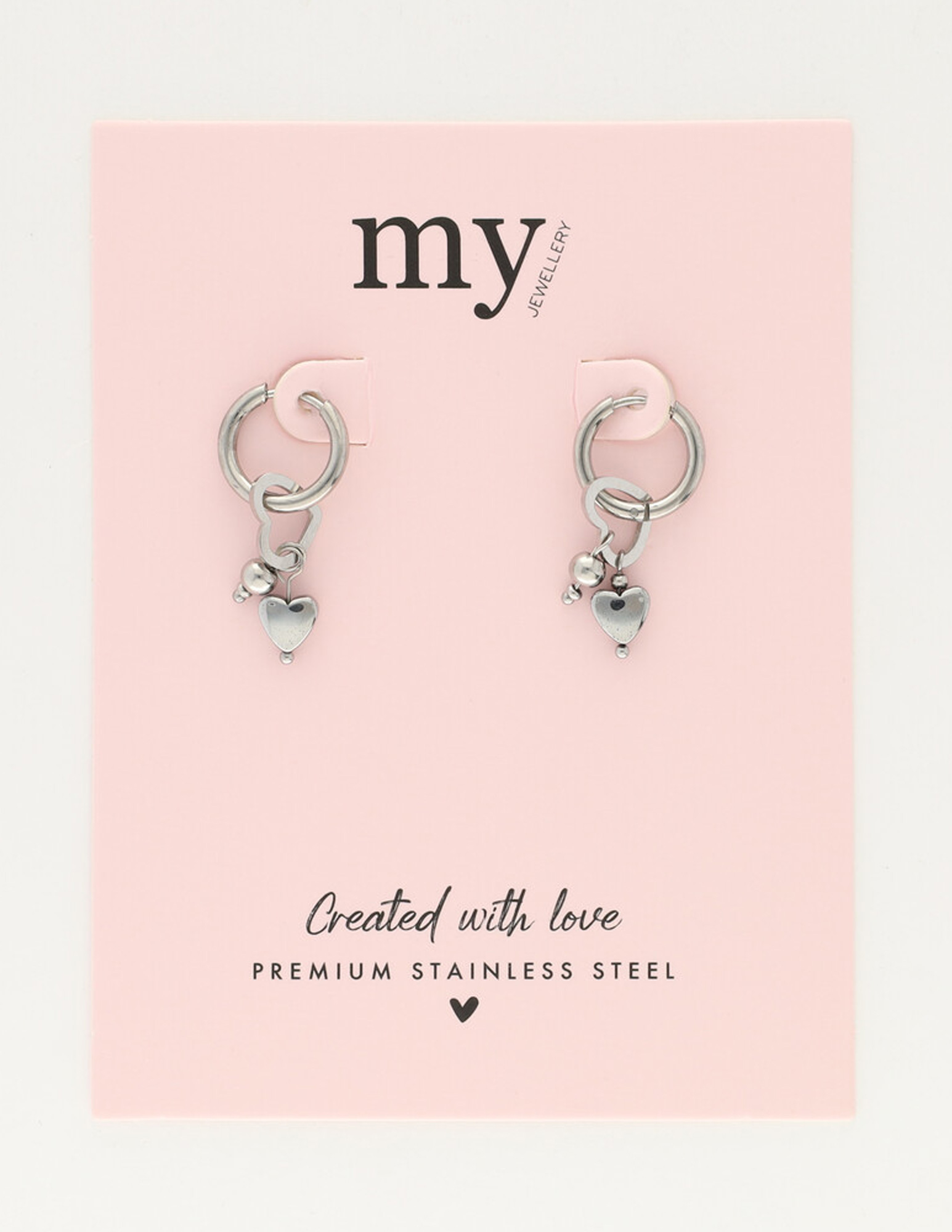 My Jewellery Oorringen met hartjes MJ12011 Zilver