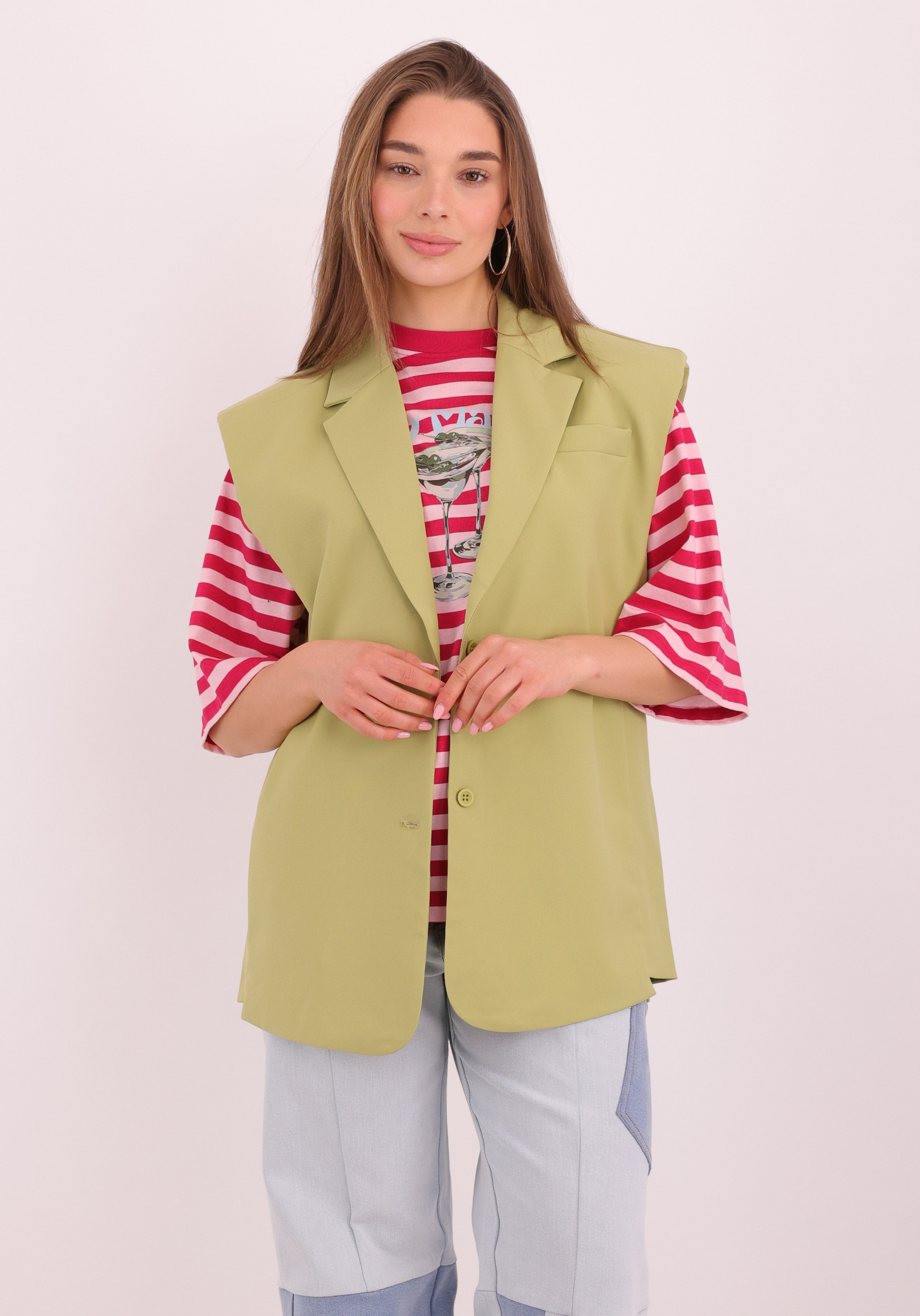 Refined Department Gilet Spencer R2603663964 Groen