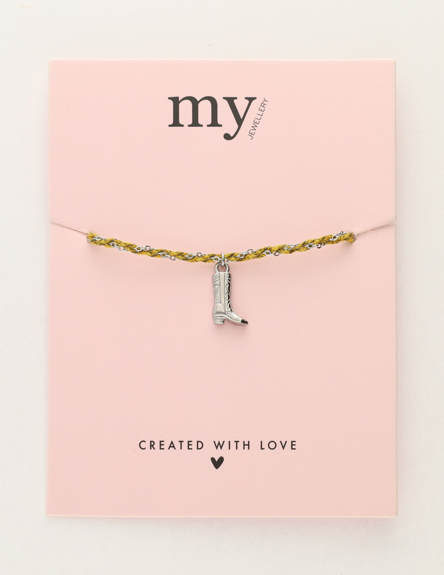 My Jewellery Sunrocks koord armband laars MJ12210 Zilver