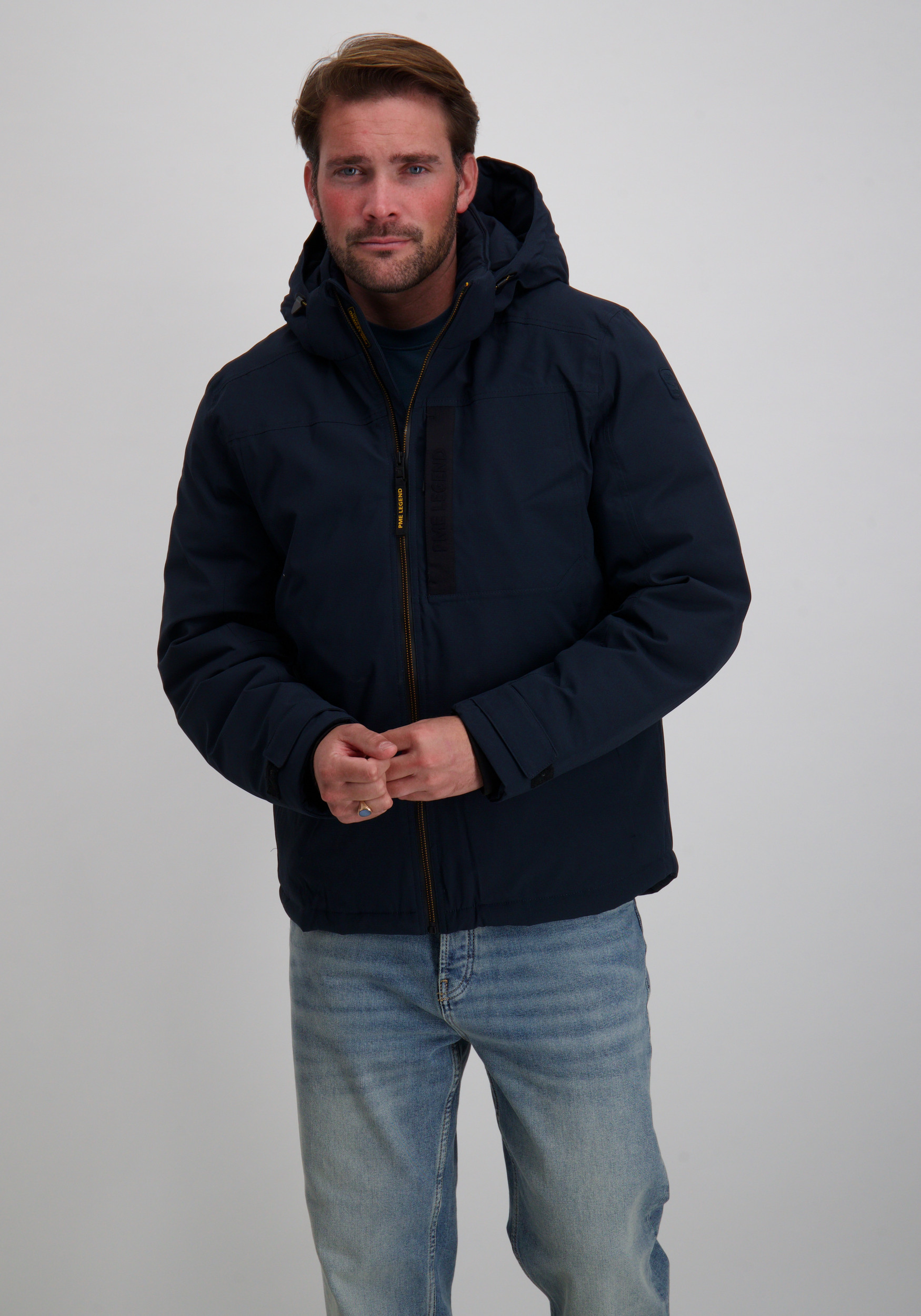 PME Legend Winterjas Crewcat PJA2508111 Donker blauw