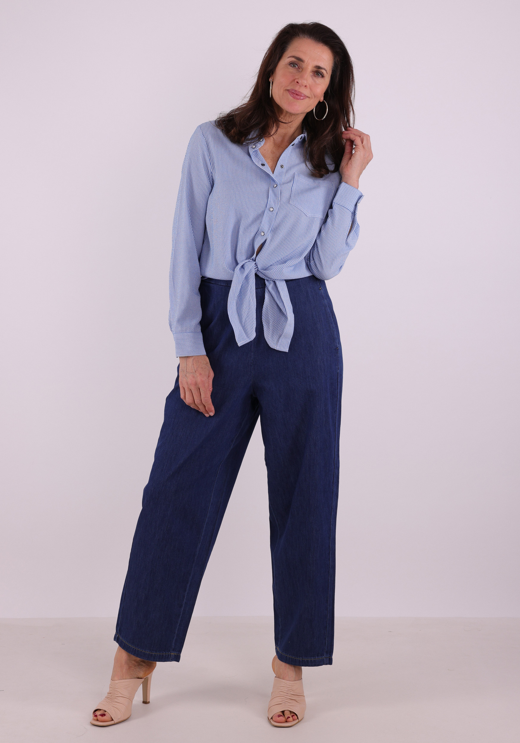 Only Blouse Lecey gestreept 15195910 Blauw