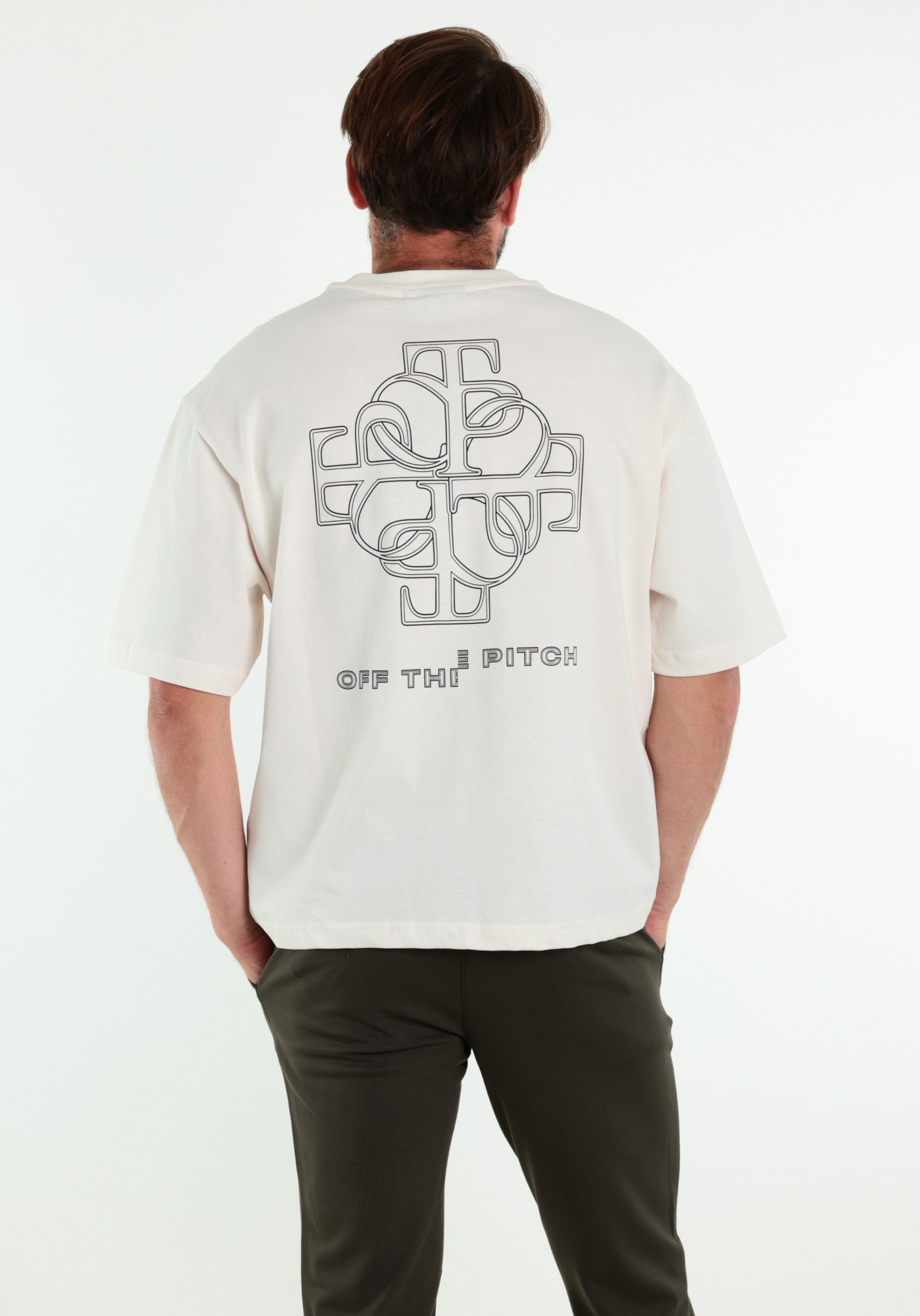 Off The Pitch T-shirt Locket box OTP263016 Wolwit-ecru