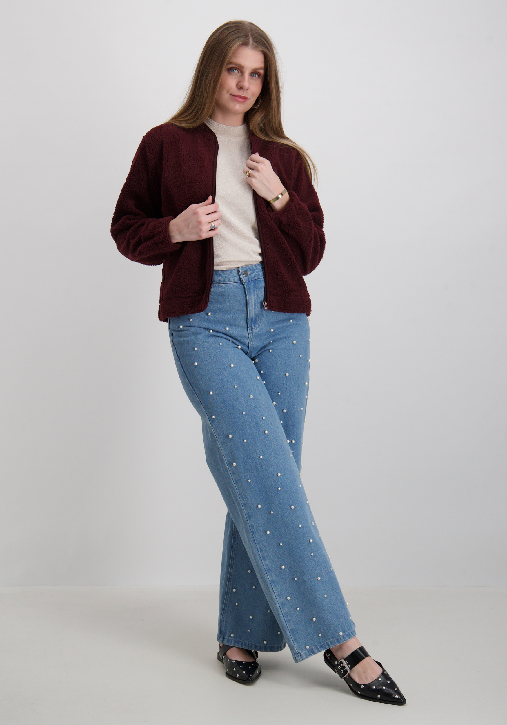 FREE|QUENT Bomberjacket Teddy 207639 Bordeaux