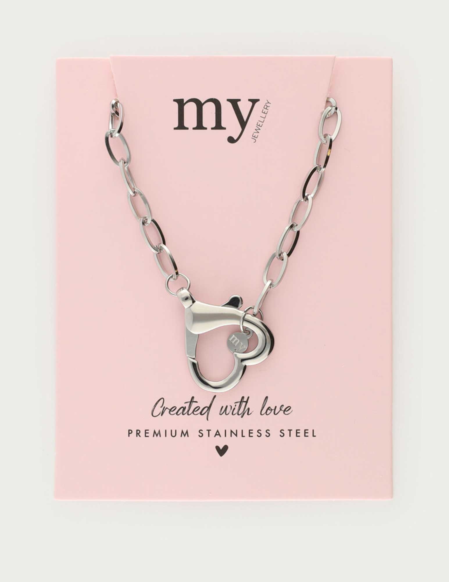 My Jewellery Chain ketting heart lock MJ13051 Zilver