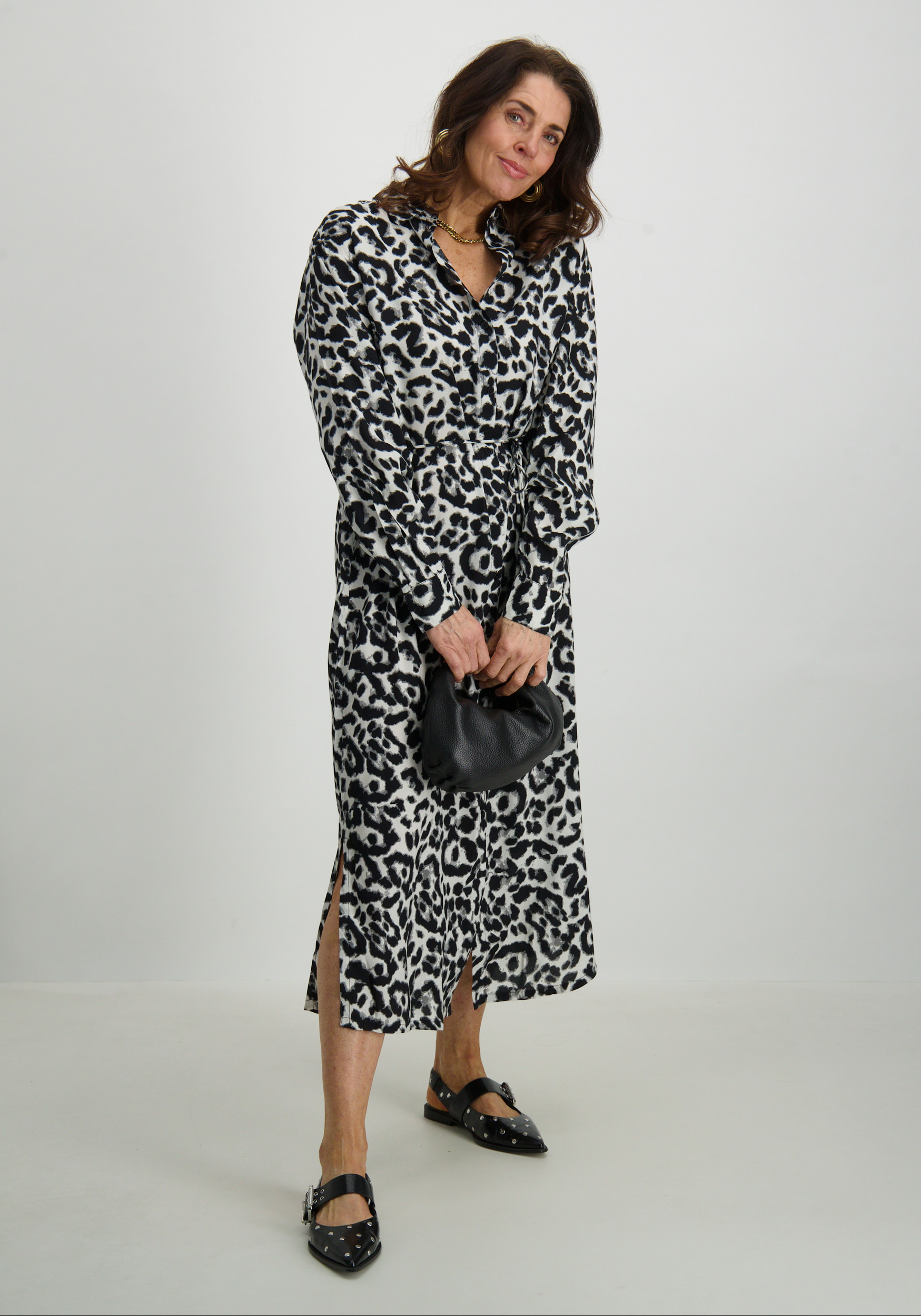 Kaffe Clothing Jurk Alice 10509401 Zwart/Wit