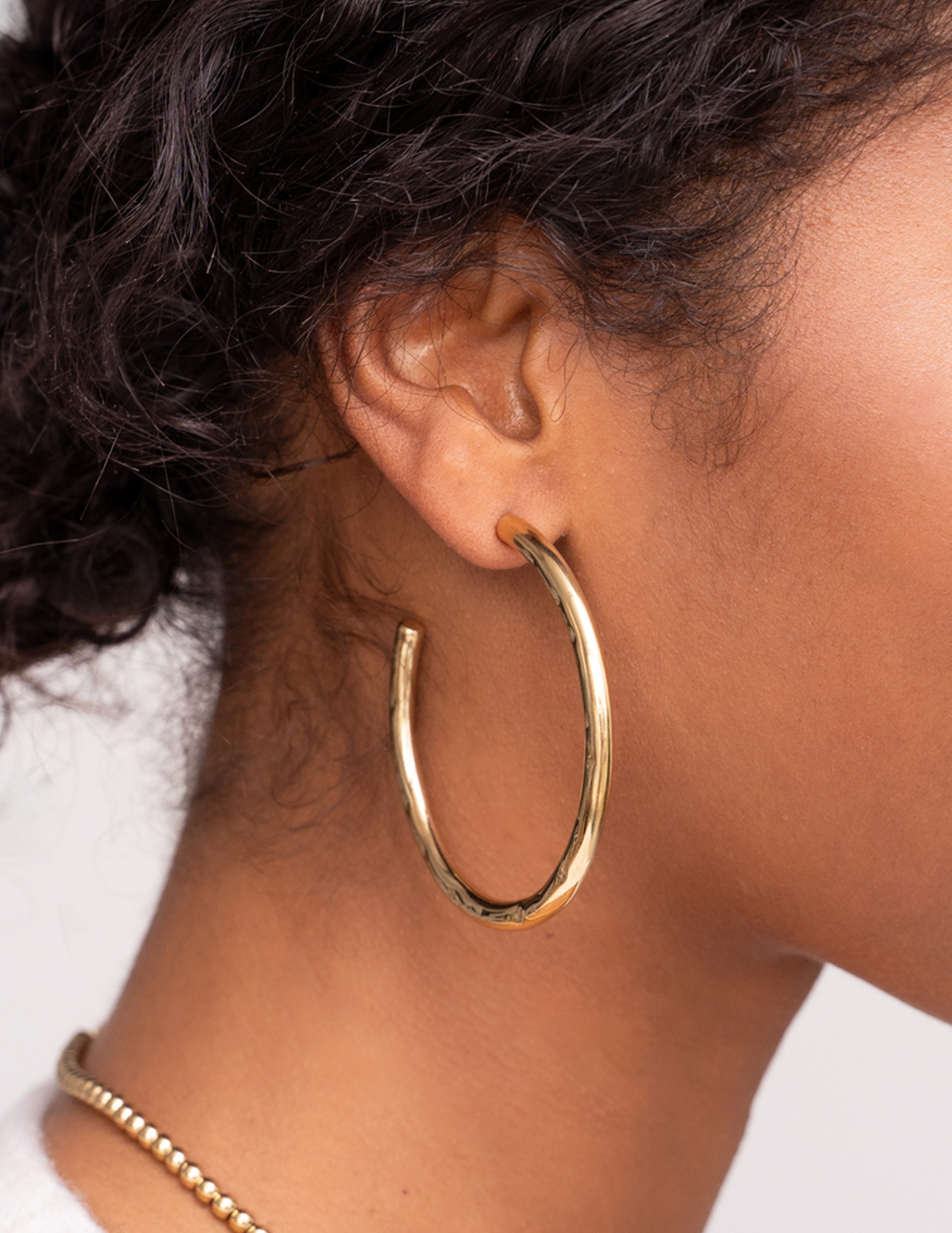 My Jewellery Grote oorringen "hammered" MJ12029 Zilver