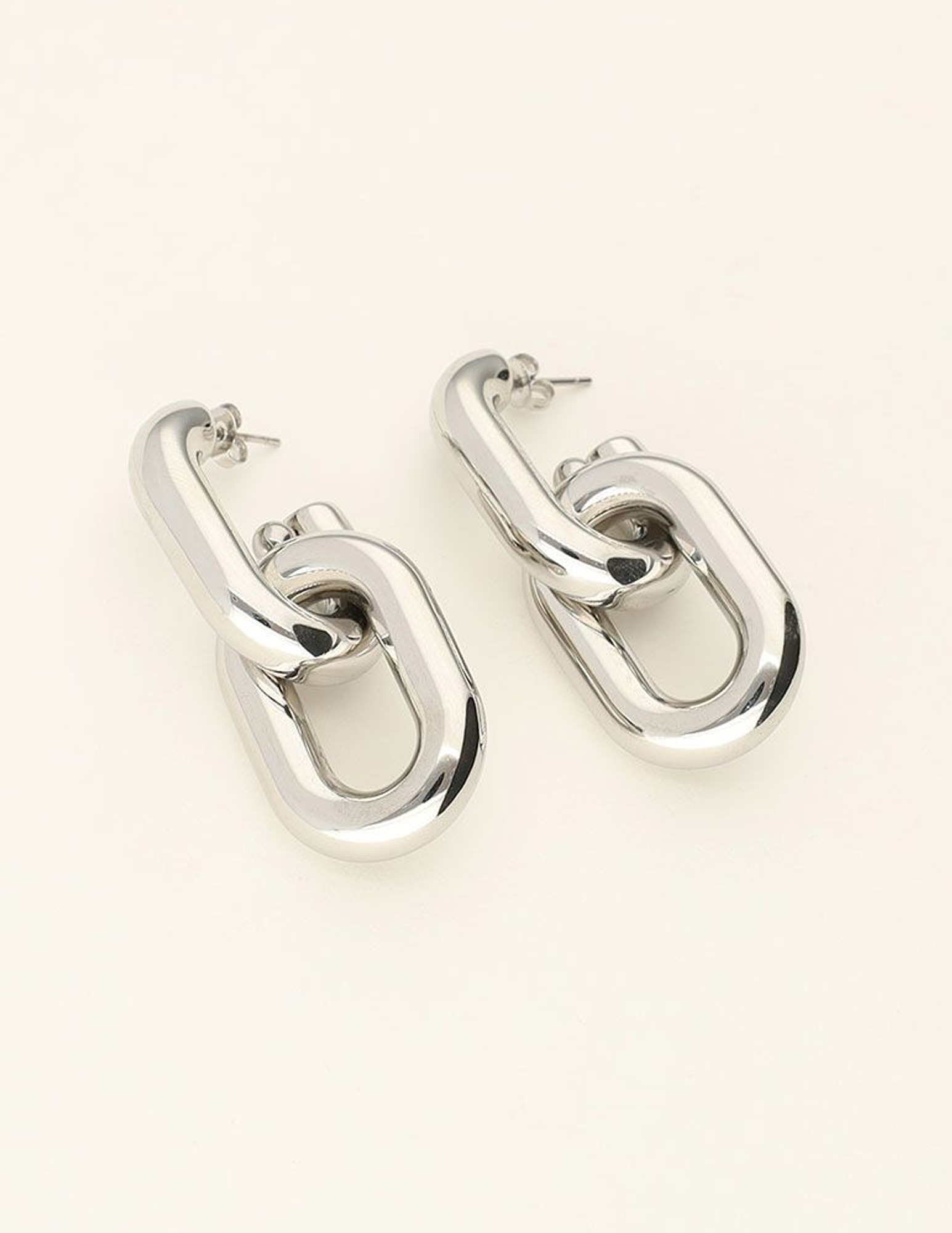 My Jewellery Oorbellen ovaal MJ10049 Zilver
