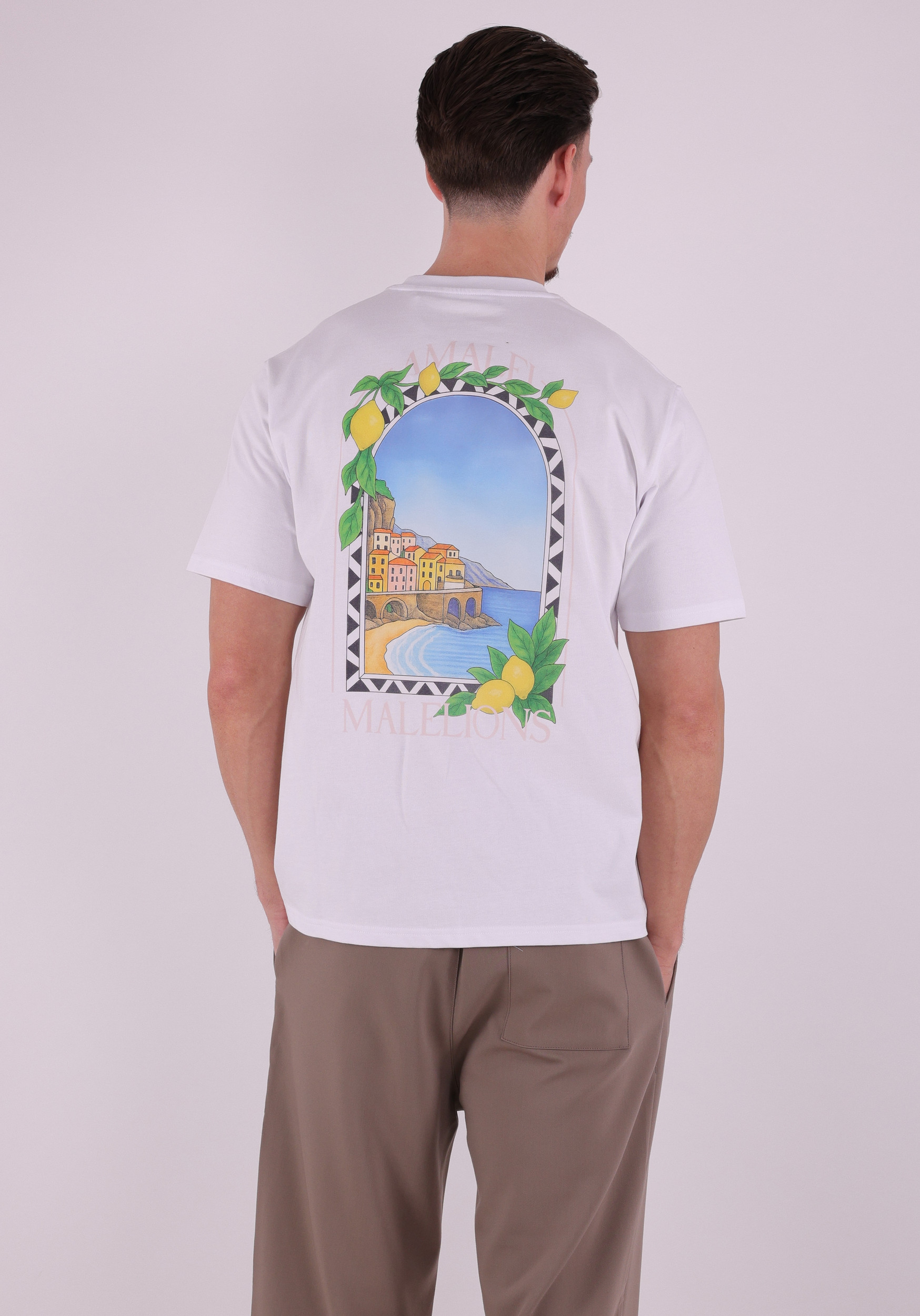 Malelions T-shirt Amalfi Window MMB30026045 Wit