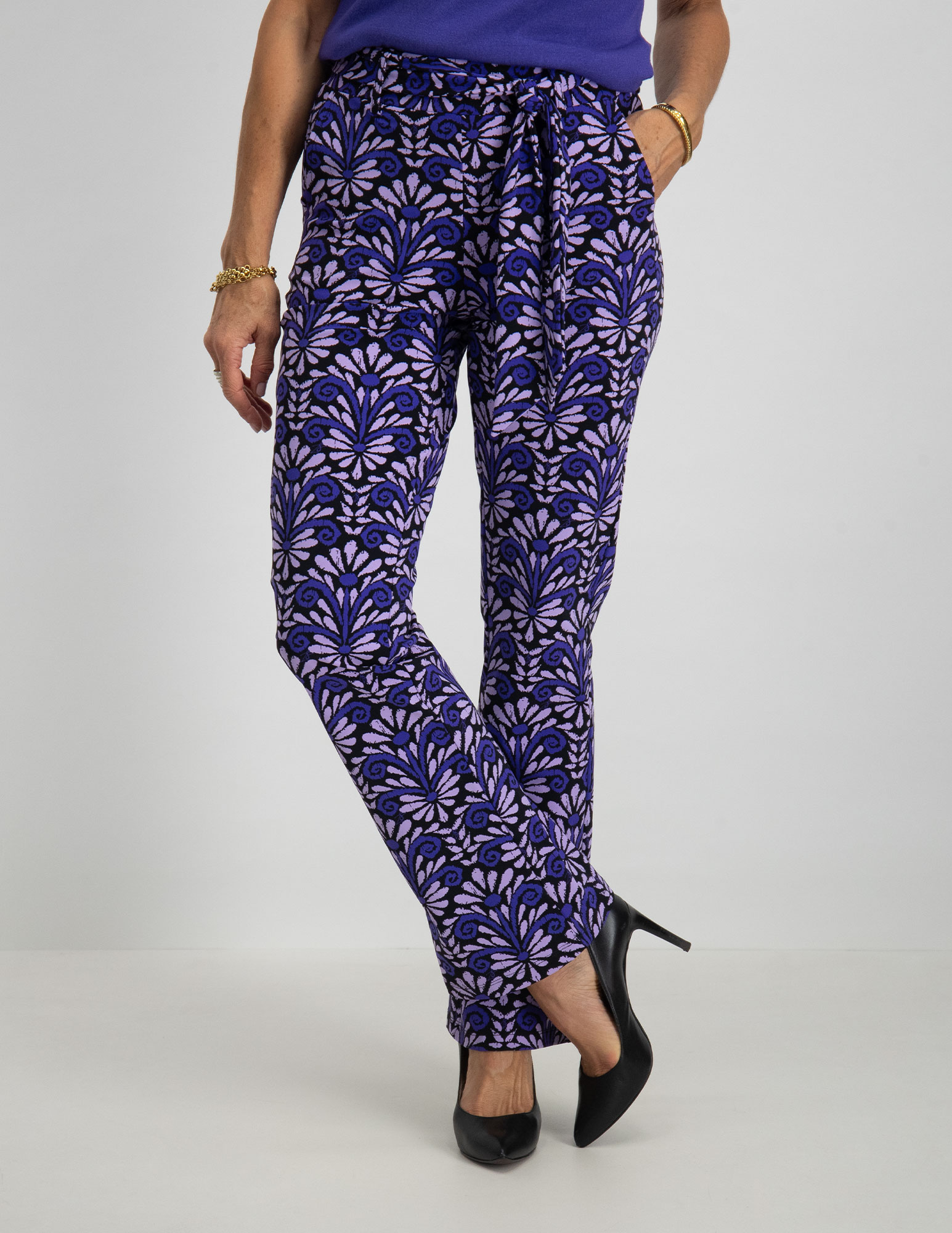 Zoso Broek met print 234Katrina Paars