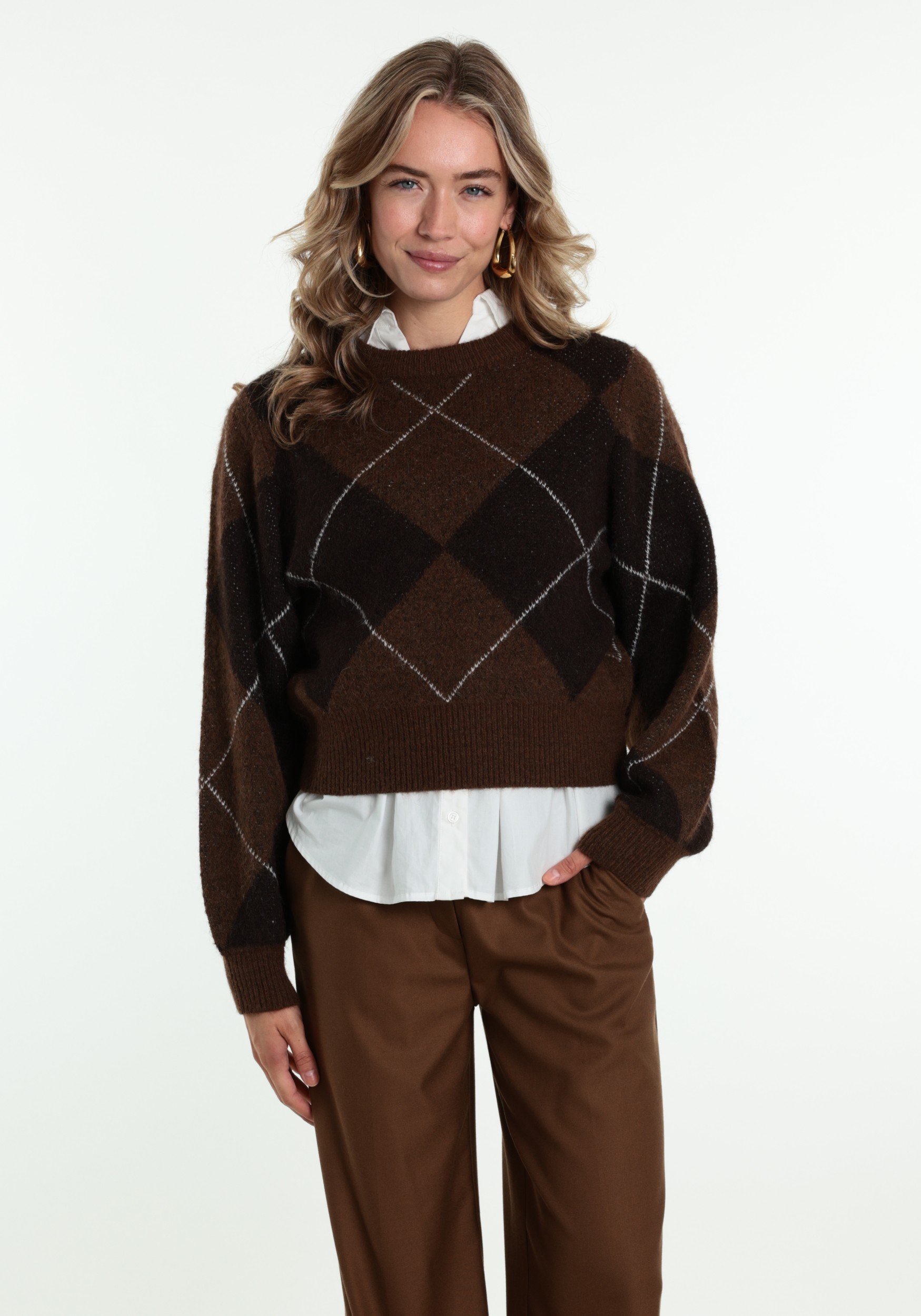 VERO MODA Trui Darla 10356262 Midden bruin