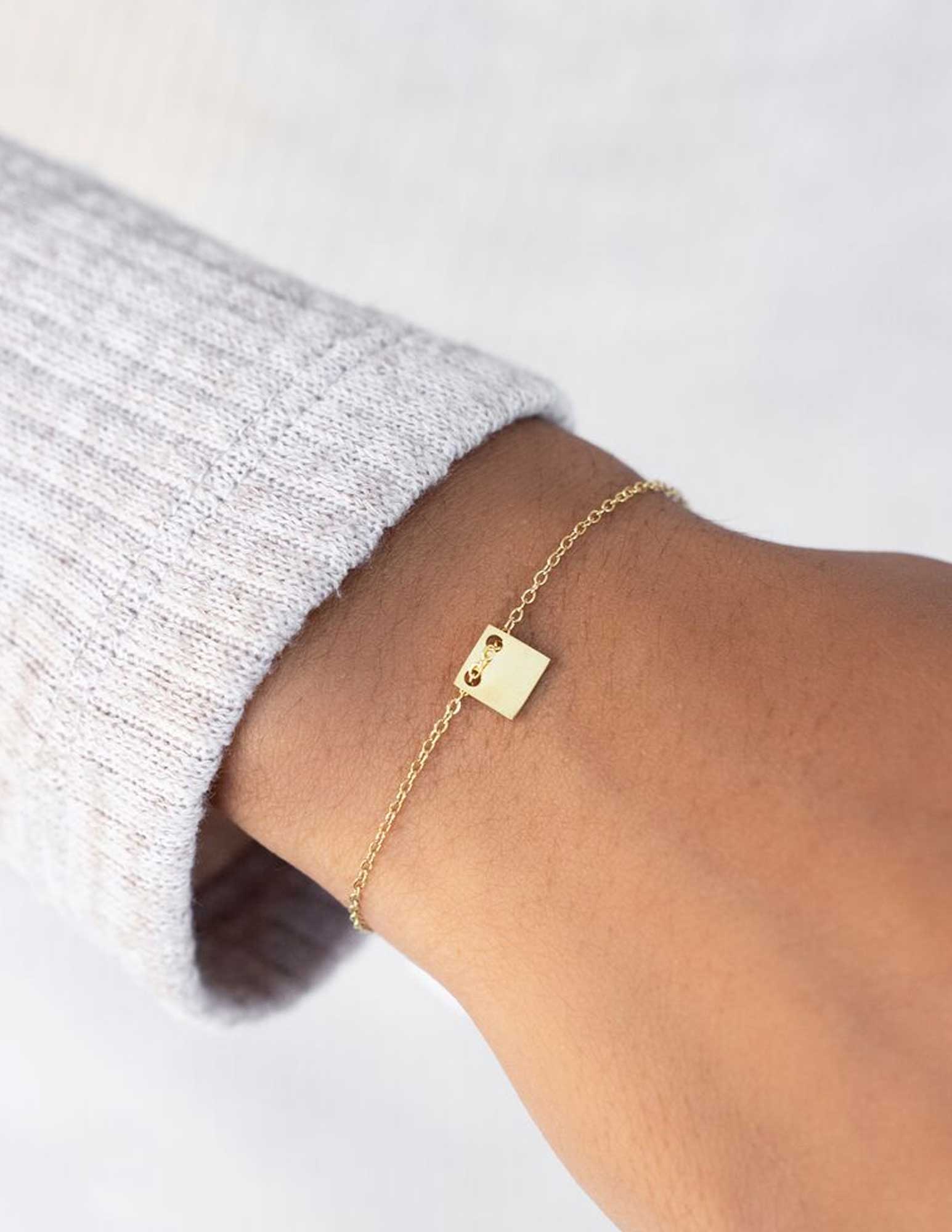 My Jewellery Armband met vierkant MJ07921 Goud