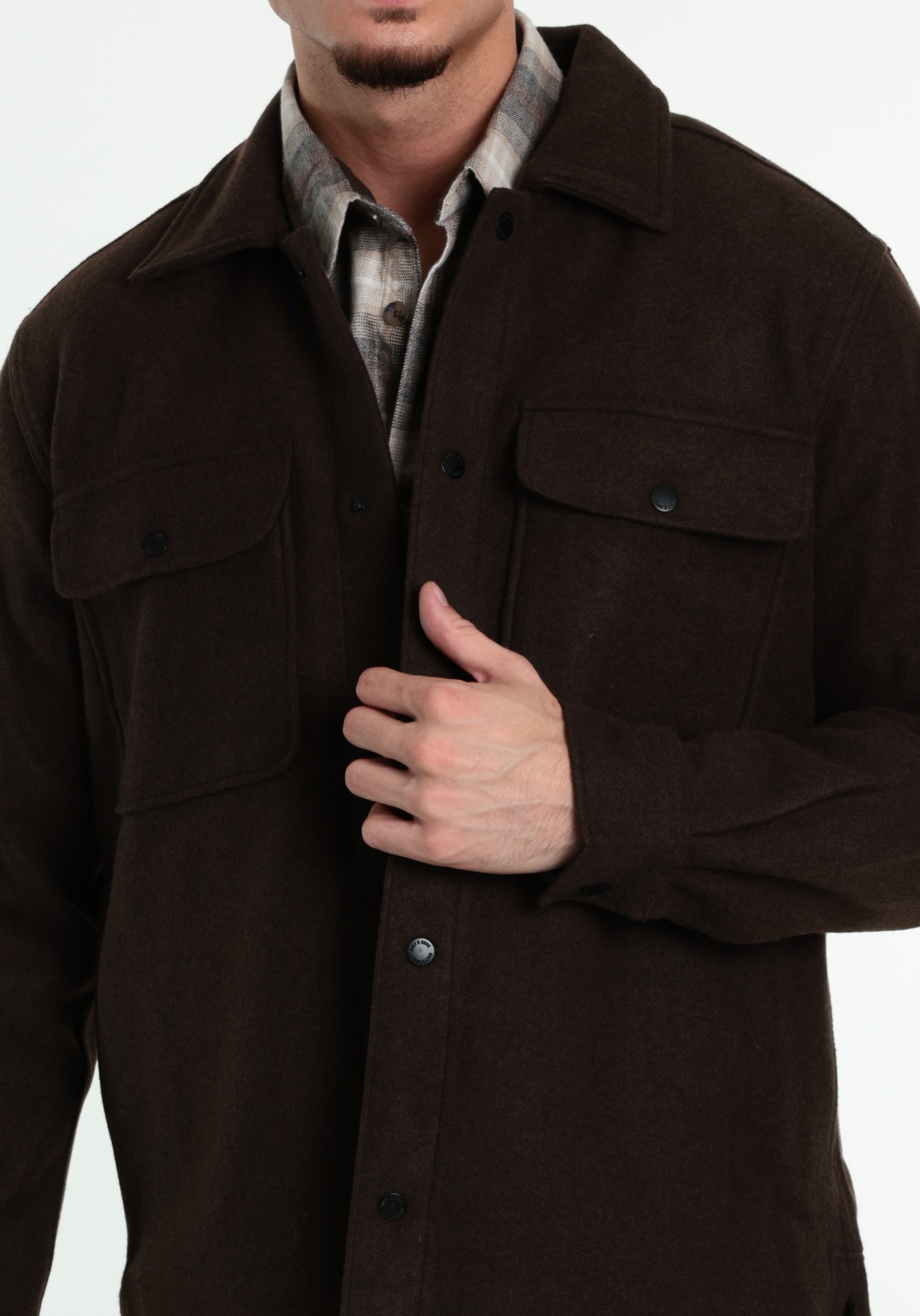 ONLY & SONS Overshirt Ash 22023564 Bruin