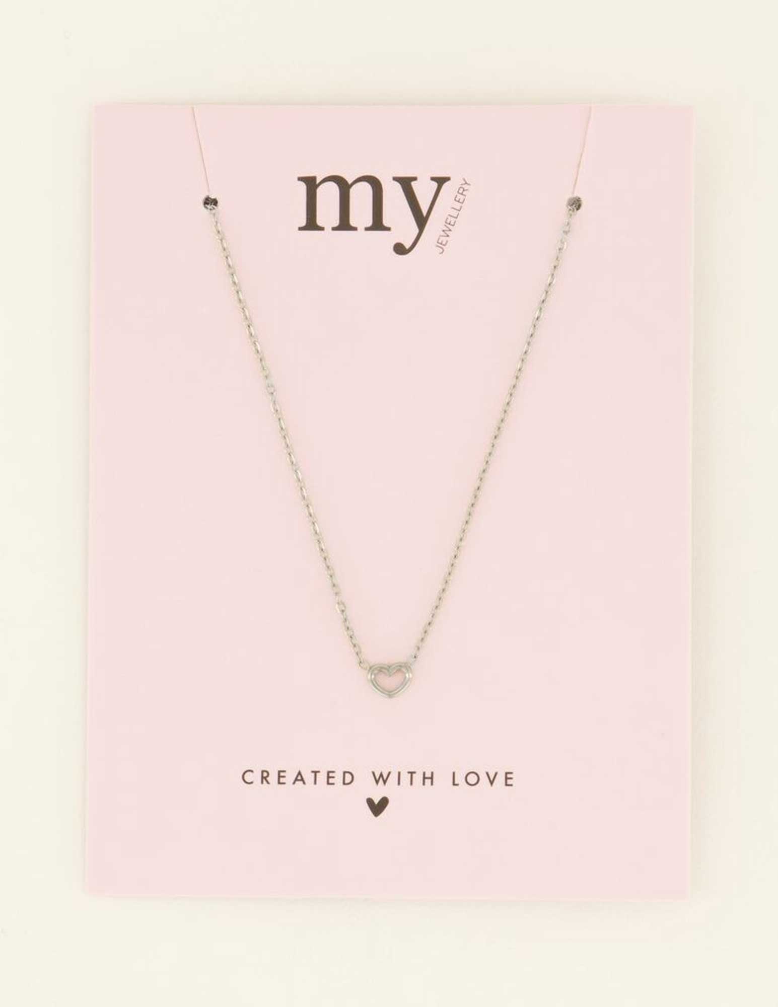 My Jewellery Ketting met open hart MJ08753 Zilver