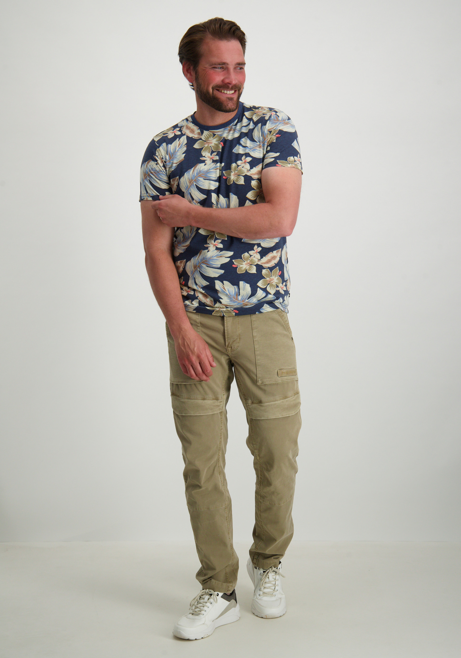 Petrol T-shirt M-1050-TSR655 Donker blauw