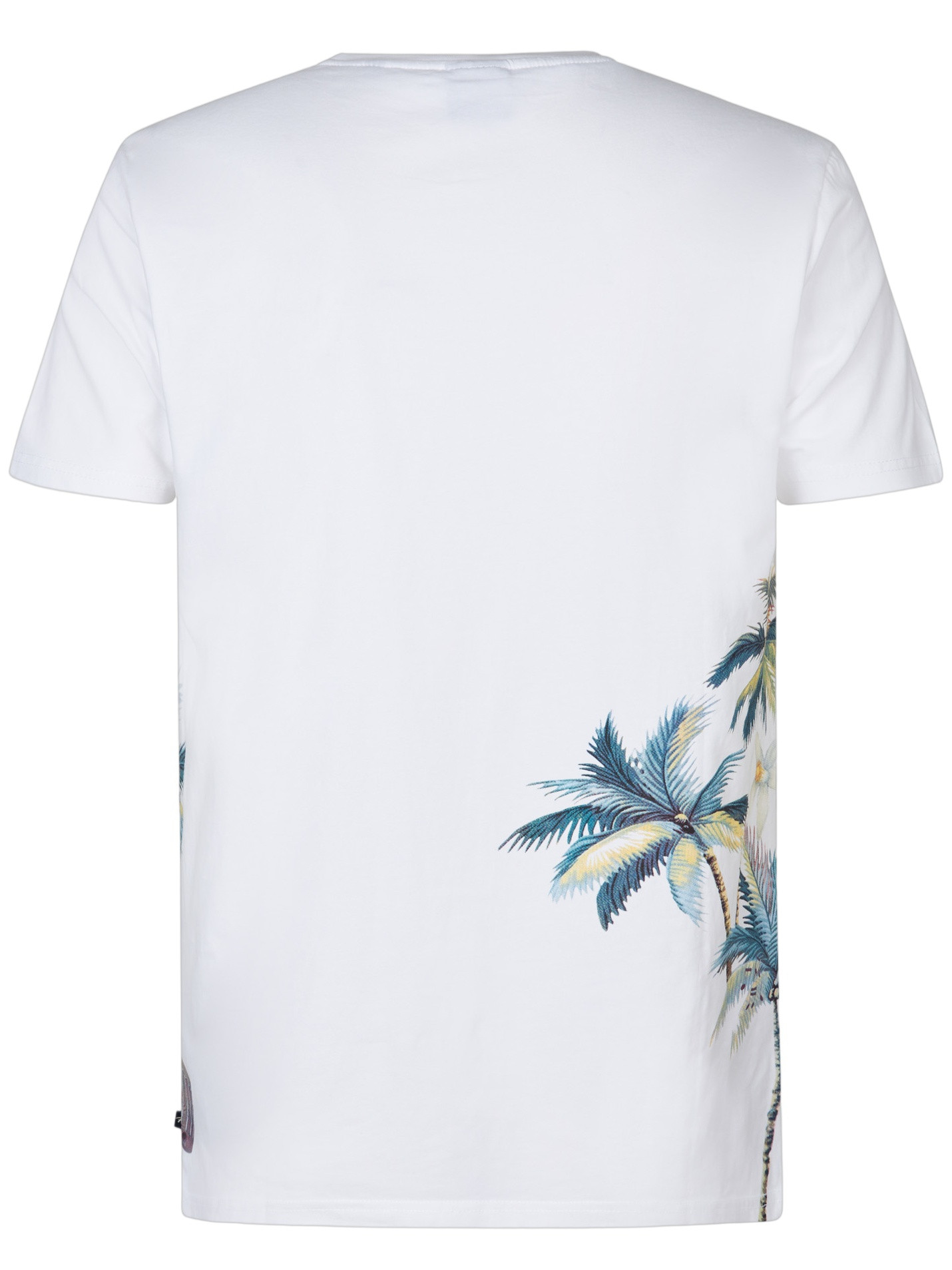 Petrol T-shirt met opdruk M-1050-TSR673 Wit