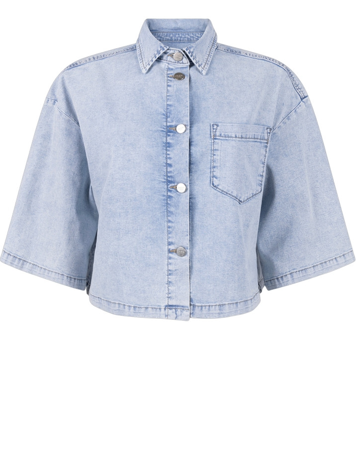 Jansen Amsterdam Spijkerjack MABEL SS26 Licht blauw
