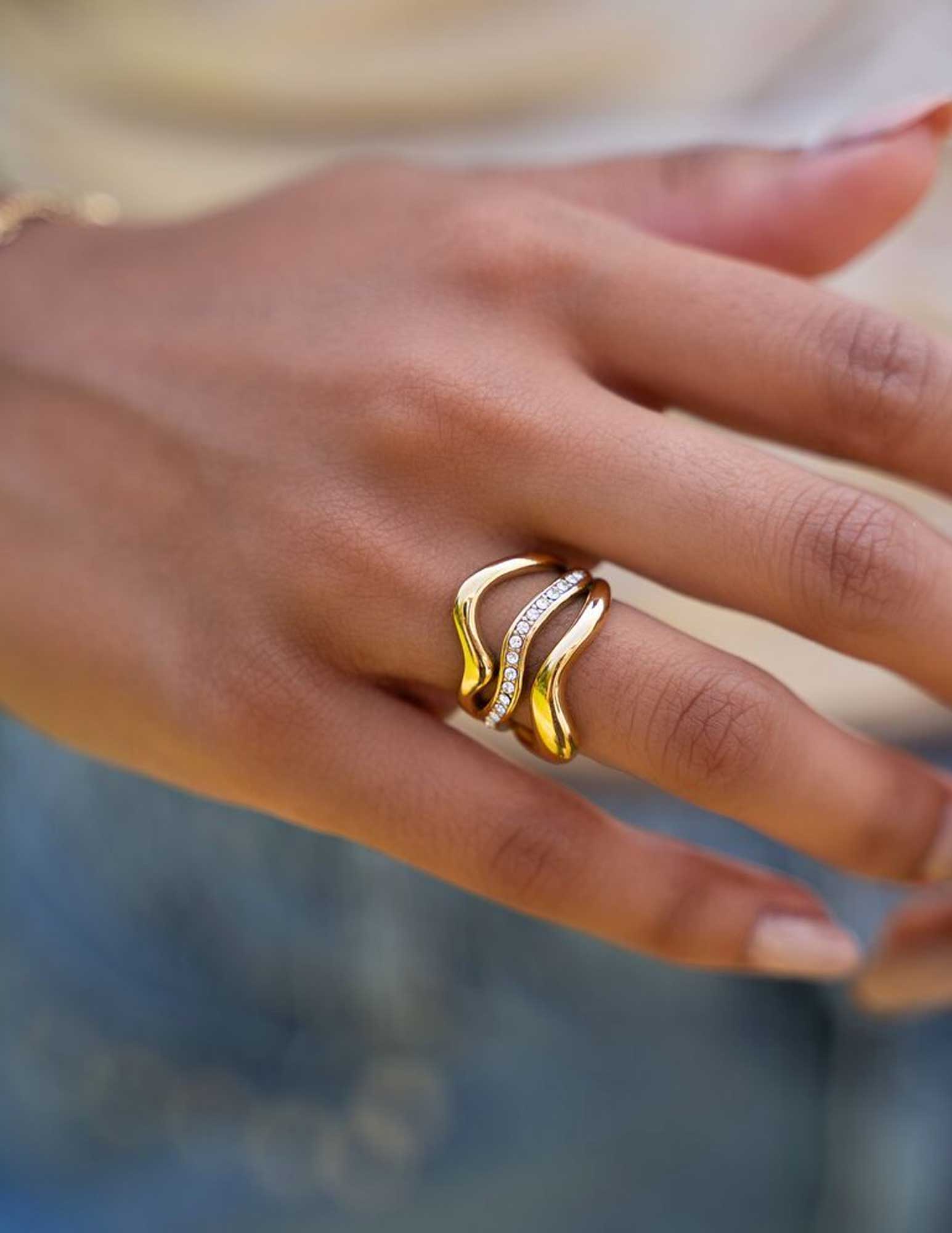 My Jewellery Ring met kronkelend patroon MJ08462 Zilver