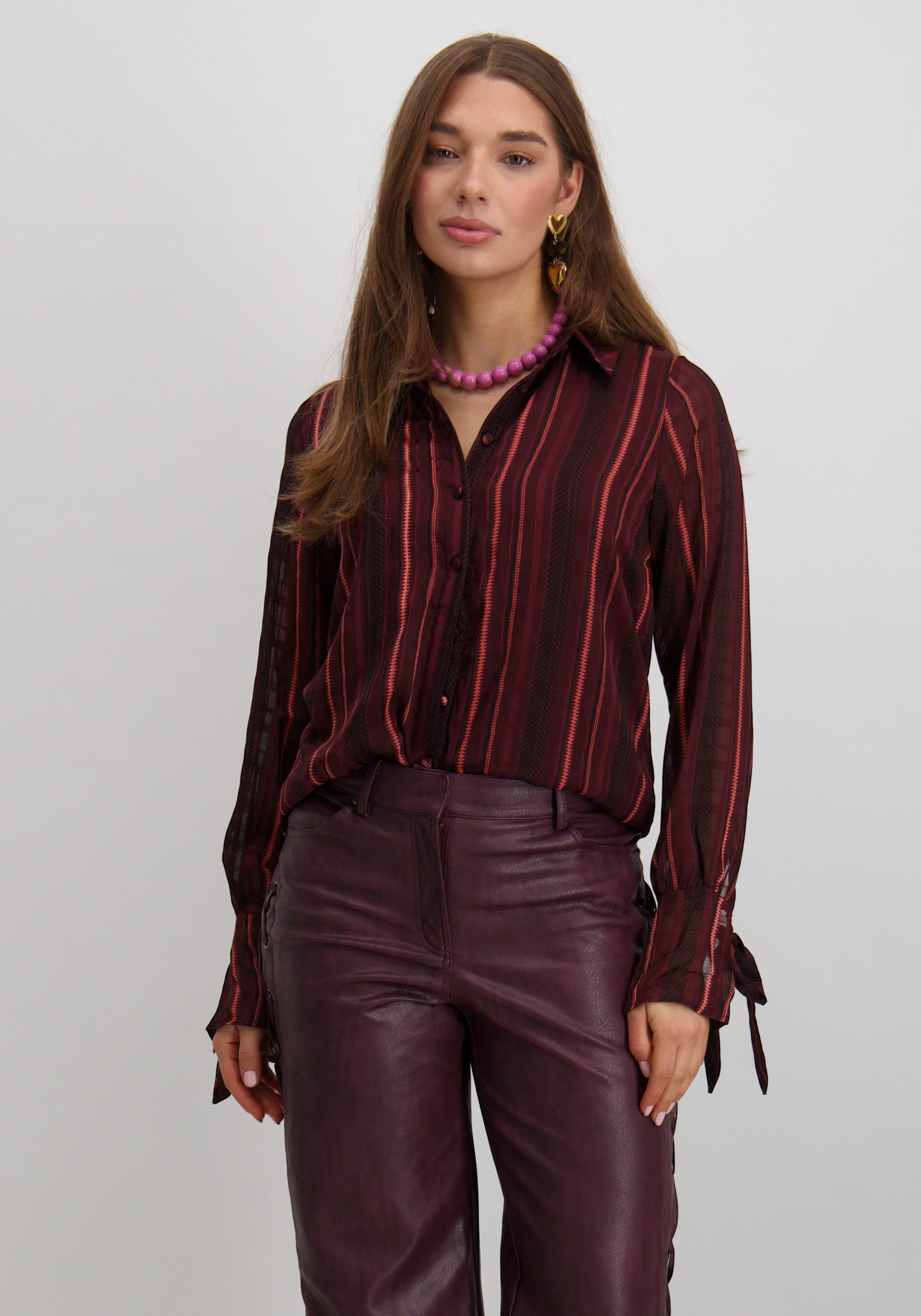 Lofty Manner Blouse Mette QK08 Bordeaux