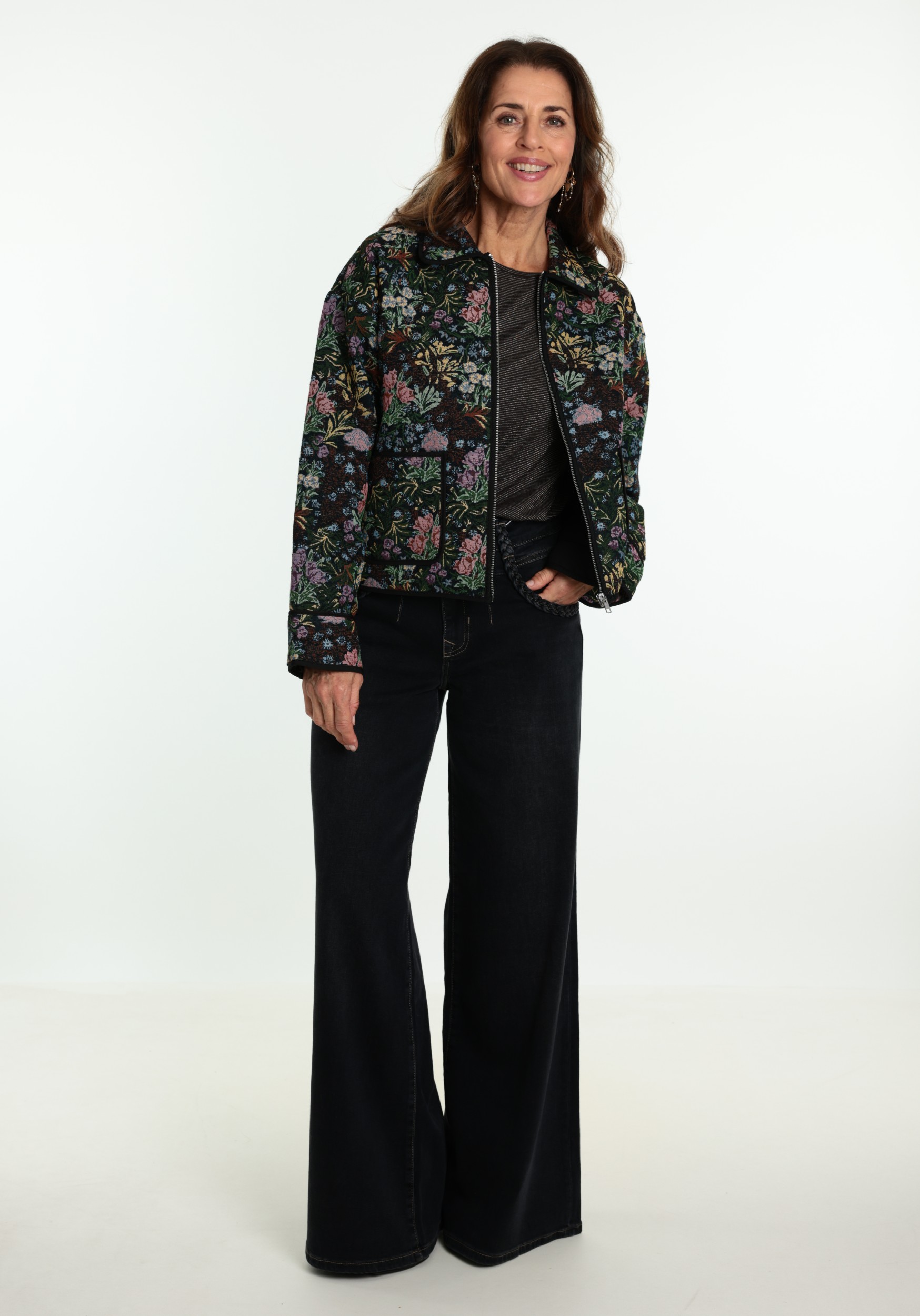 VERO MODA T-shirt Lava glitter 10250488 Donker bruin