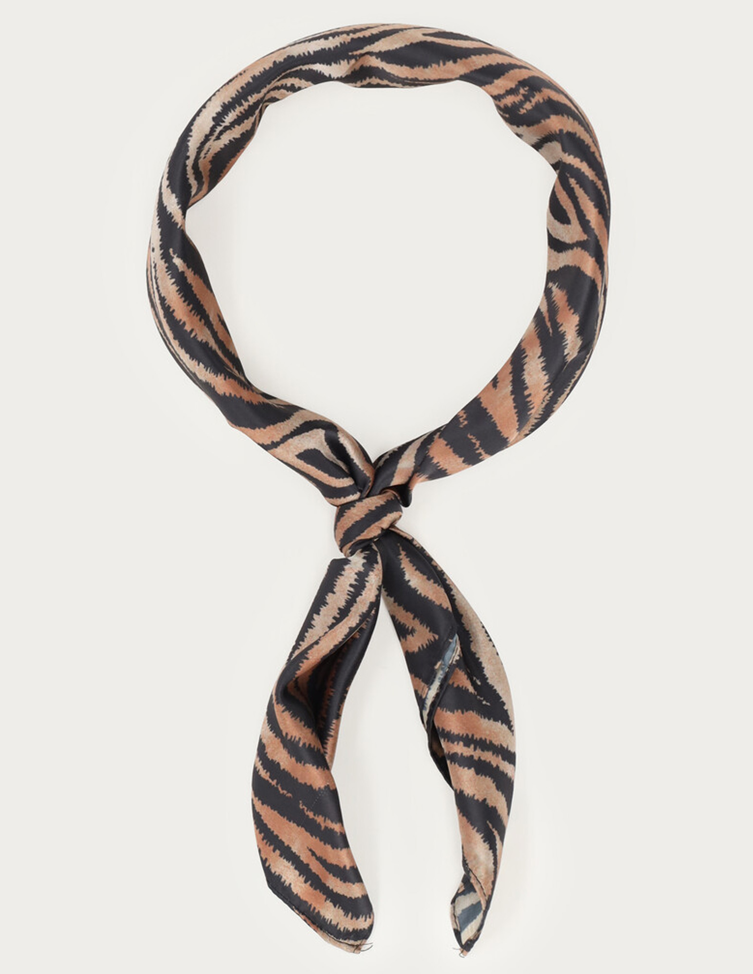 My Jewellery Sjaal Satijn look met tijgerprint MJ14765 Bruin