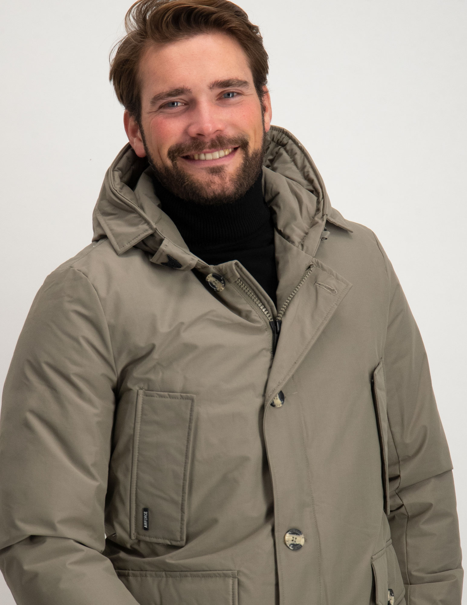 AIRFORCE Classic Parka HRM0479 Olijf Groen