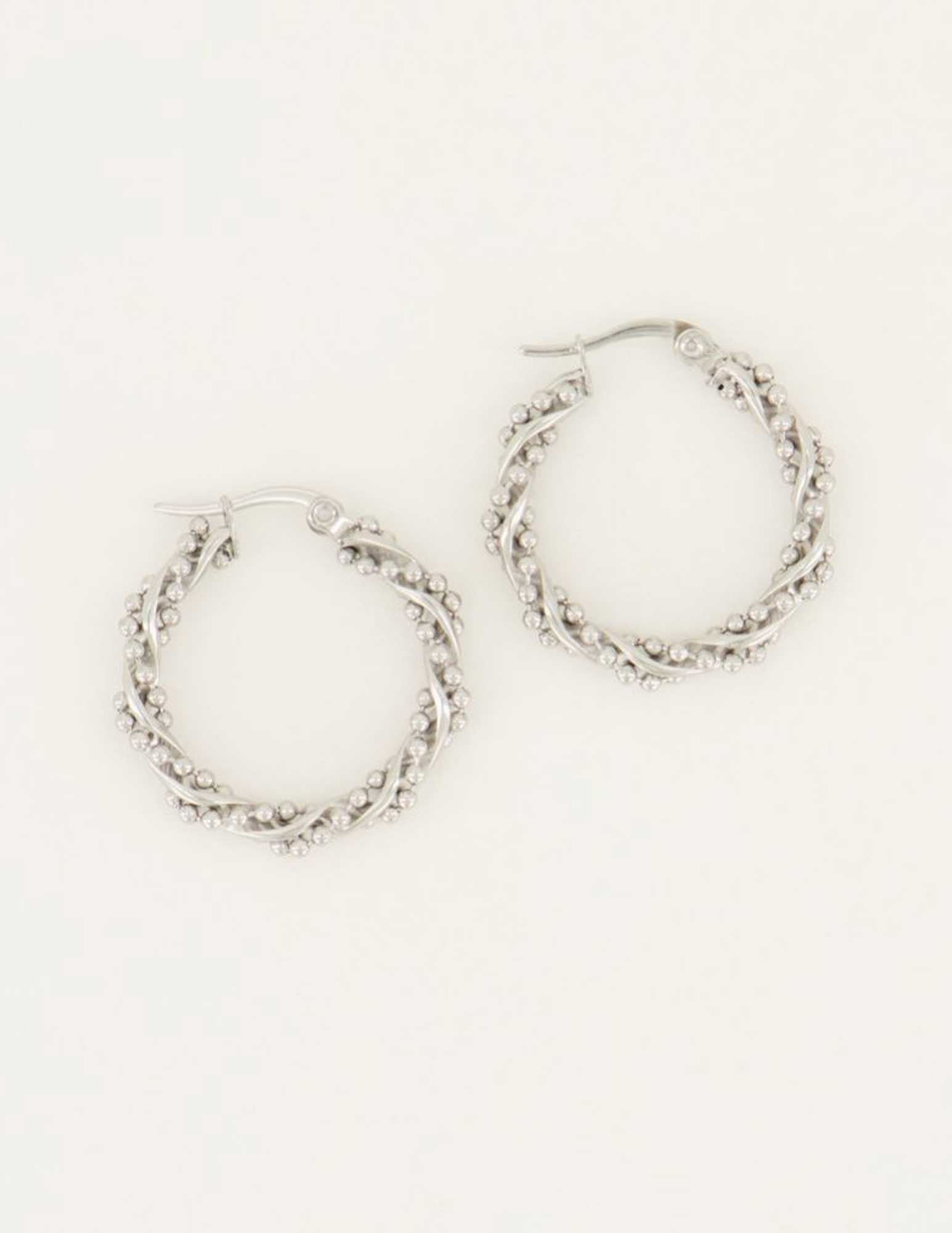 My Jewellery Oorringen met bolletjes MJ05231 Zilver
