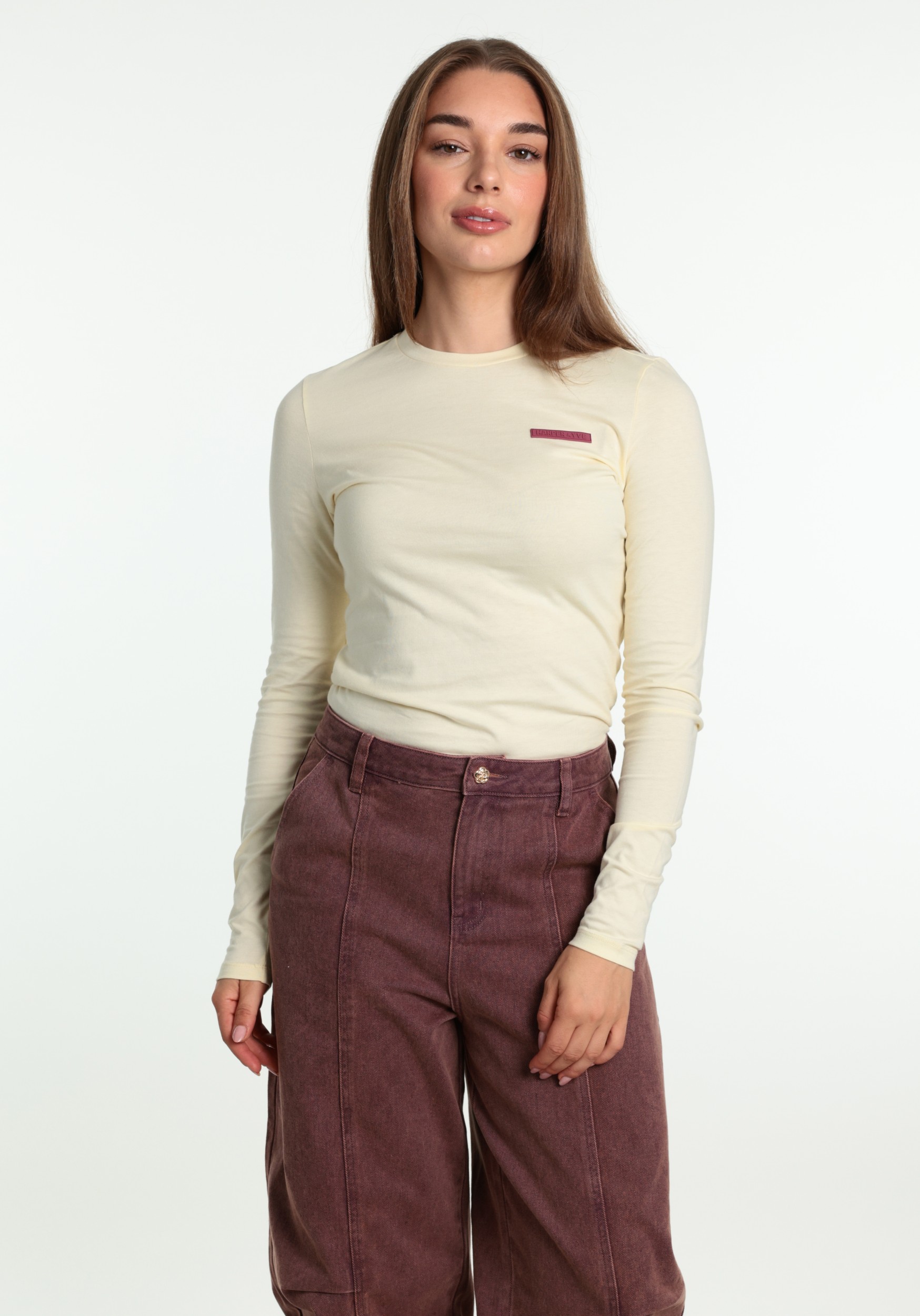 Harper & Yve T-shirt Lolita AW6P617 Licht geel