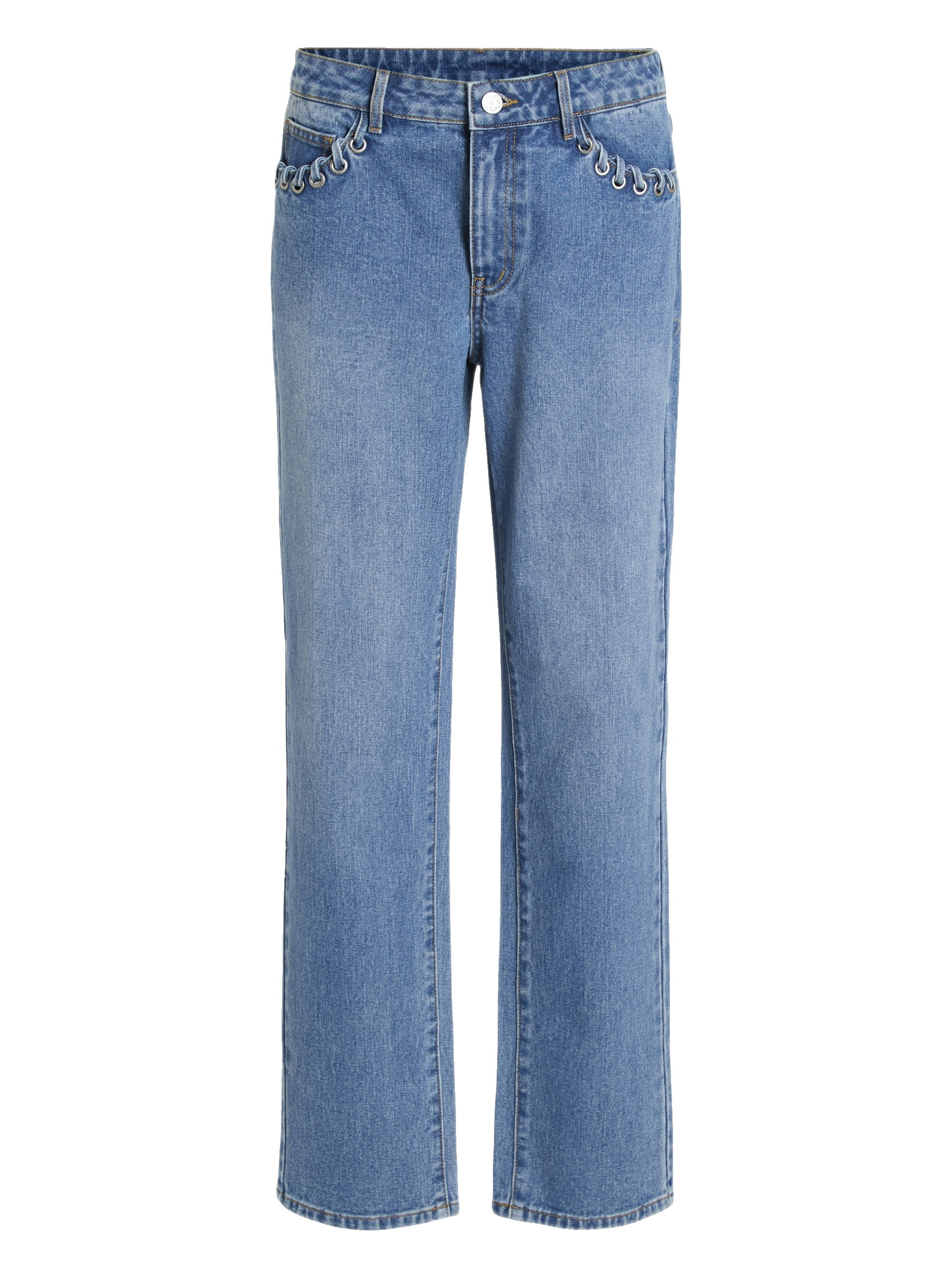 Vila Jeans Viea Eyelet 14108268 Blauw