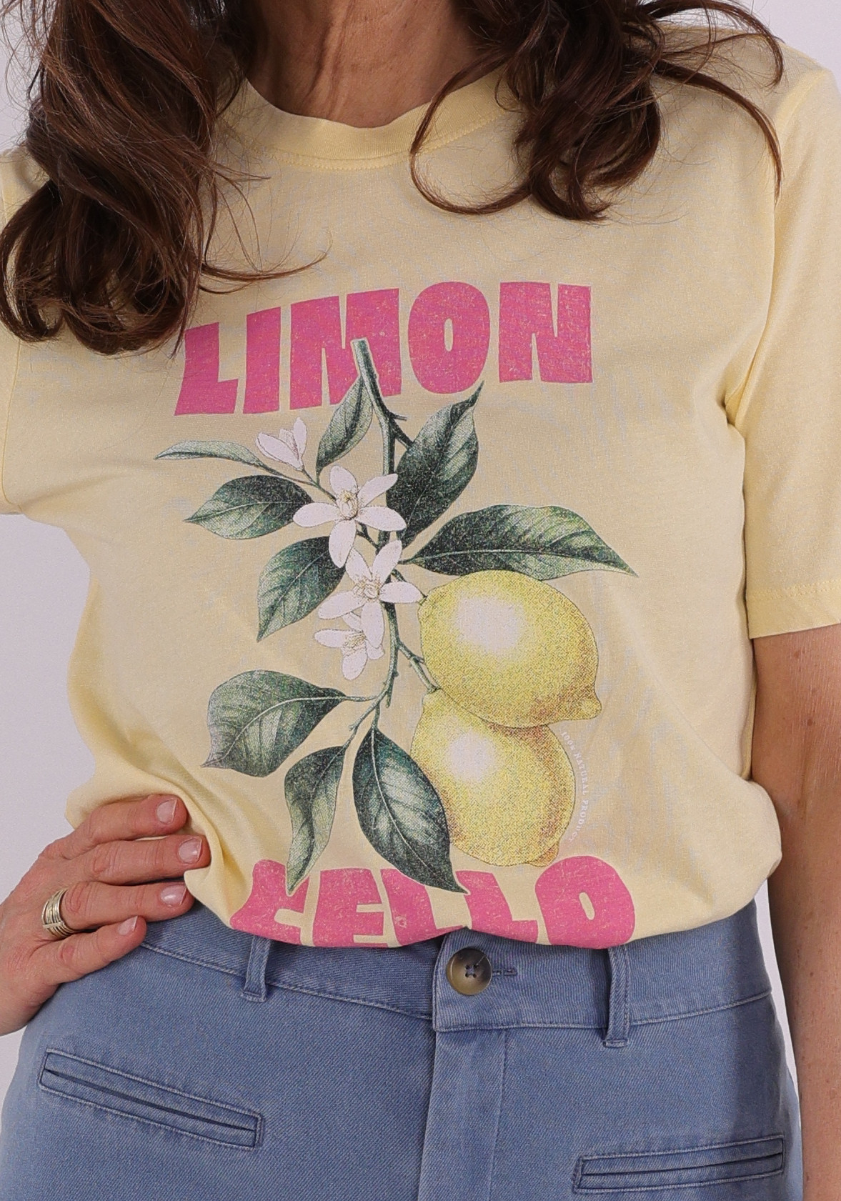 Only T-shirt Lucy 15367829 Licht geel